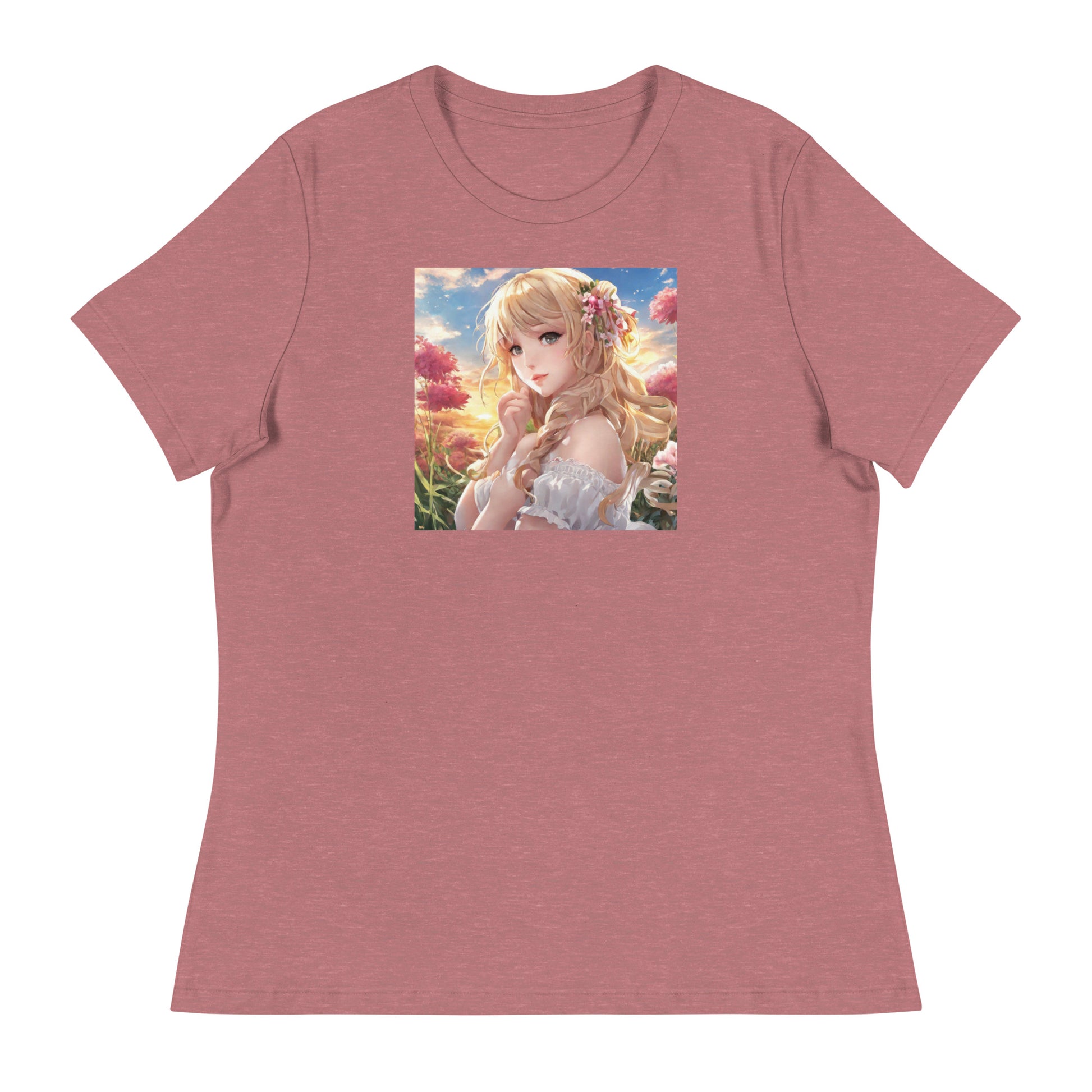 Timeless Beauty Women's Anime T-Shirt Heather Mauve