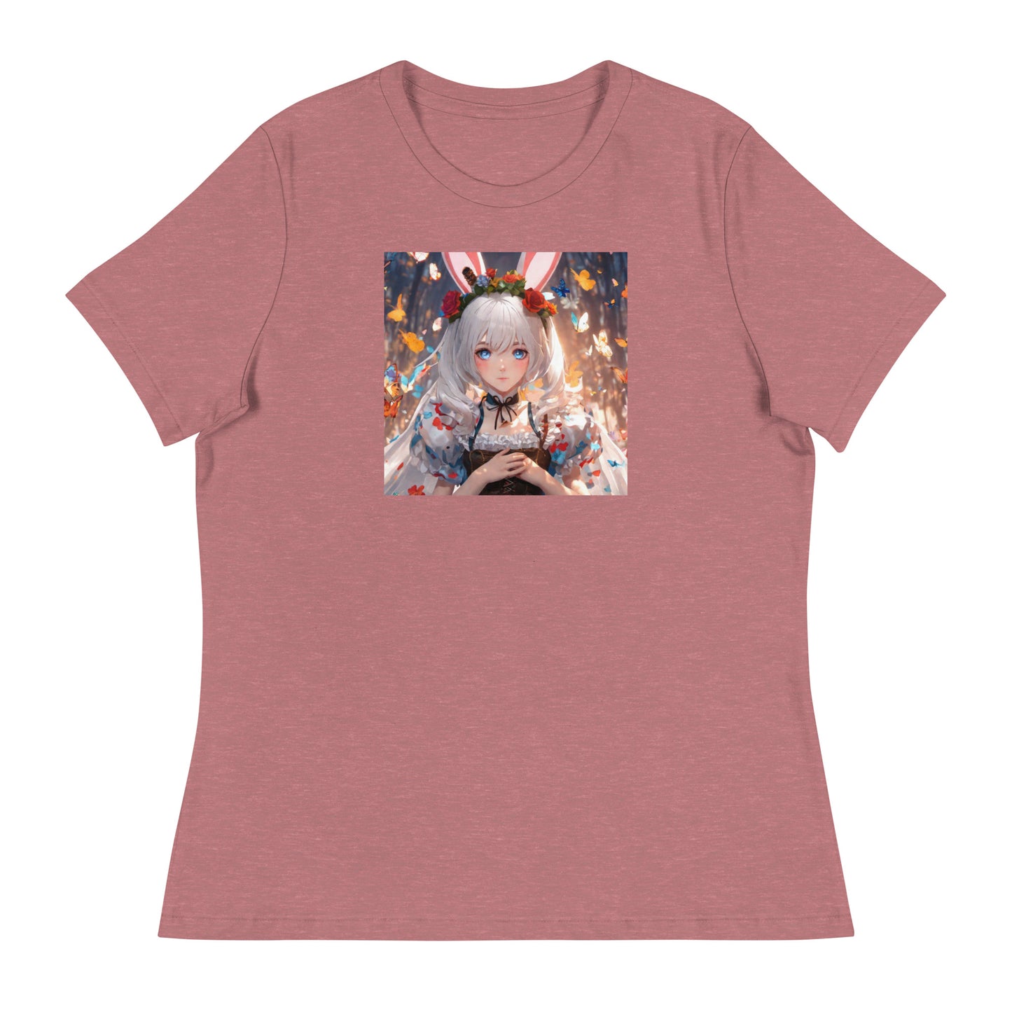 Women's Anime Alice from Alice in Wonderland T-Shirt Heather Mauve