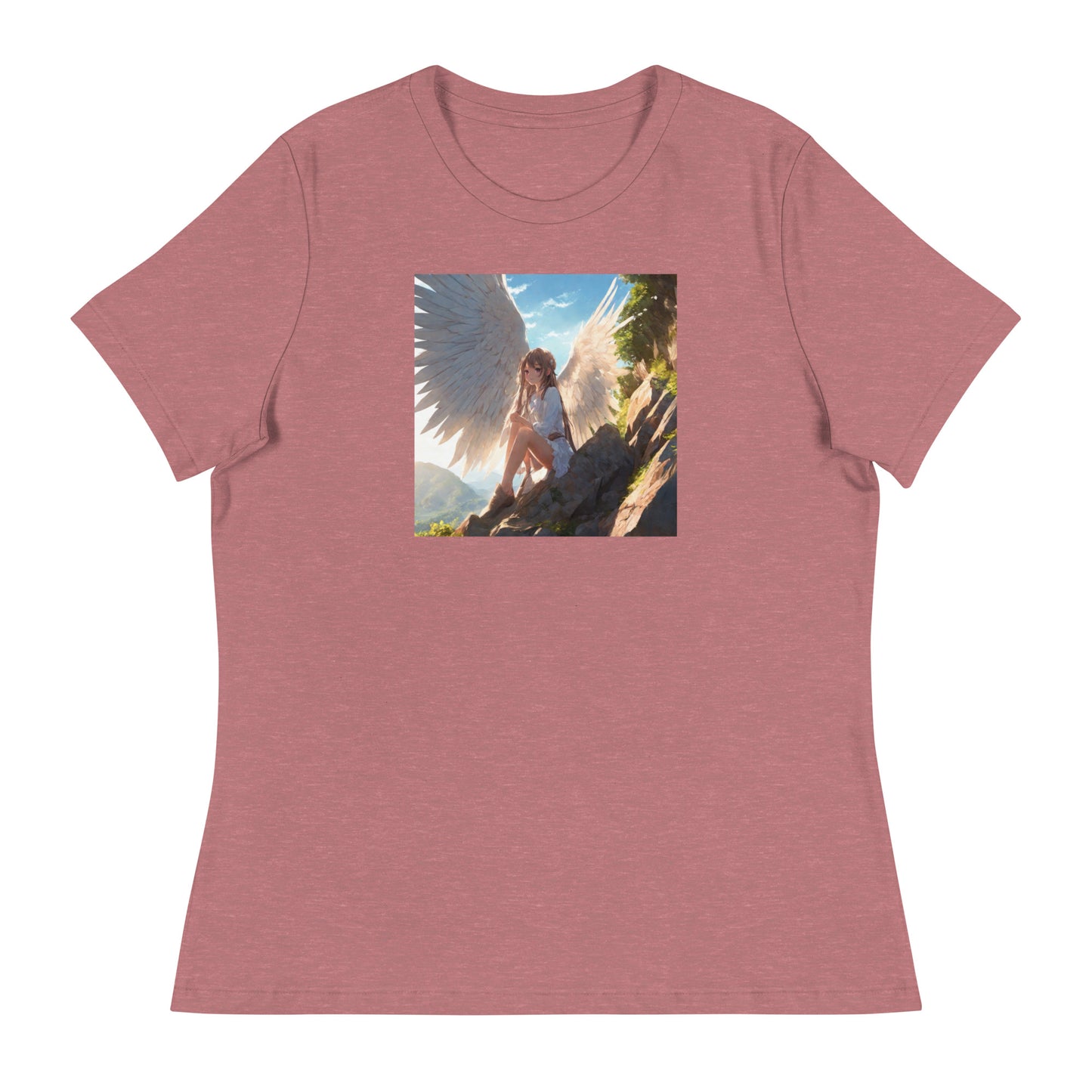 Beautiful Angel Women's Anime T-Shirt Heather Mauve