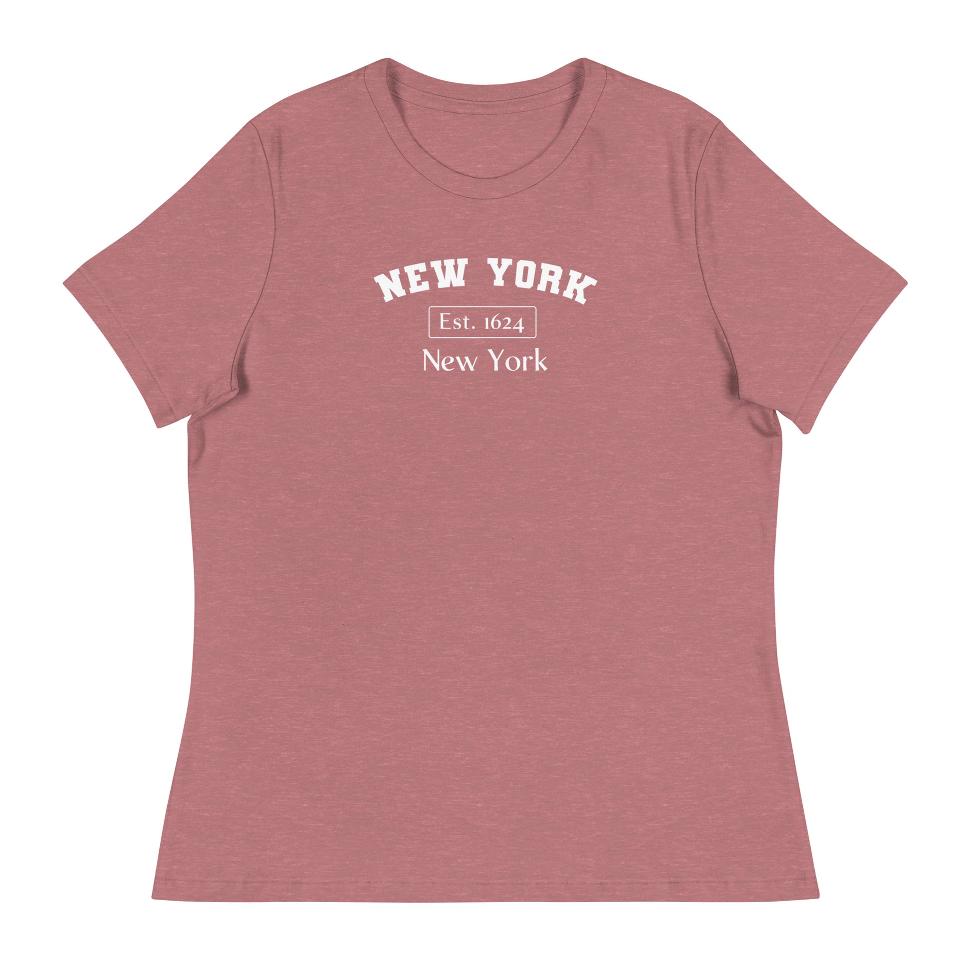 New York, New York Women's T-Shirt Heather Mauve