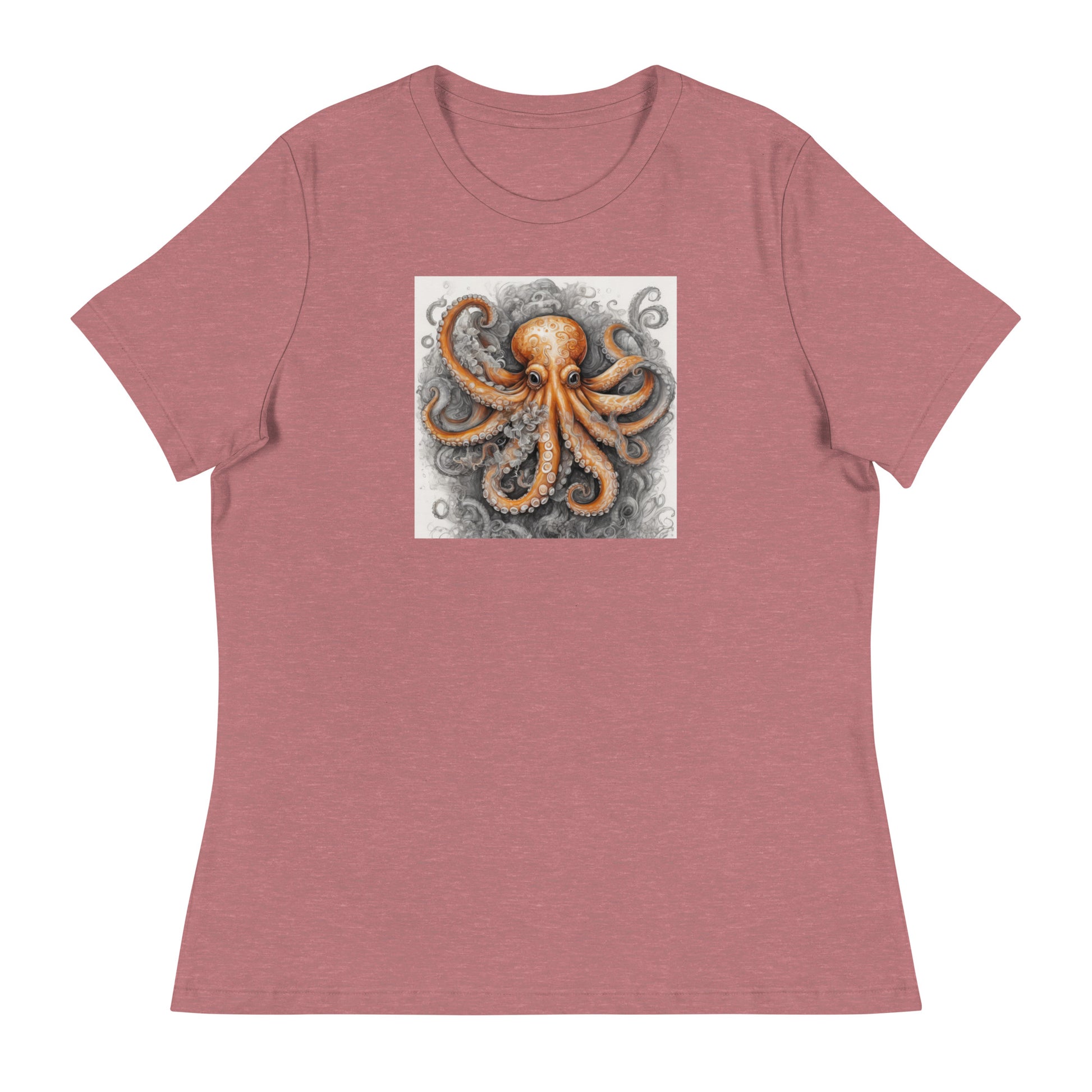 Octopus Women's Animal Lover T-Shirt Heather Mauve