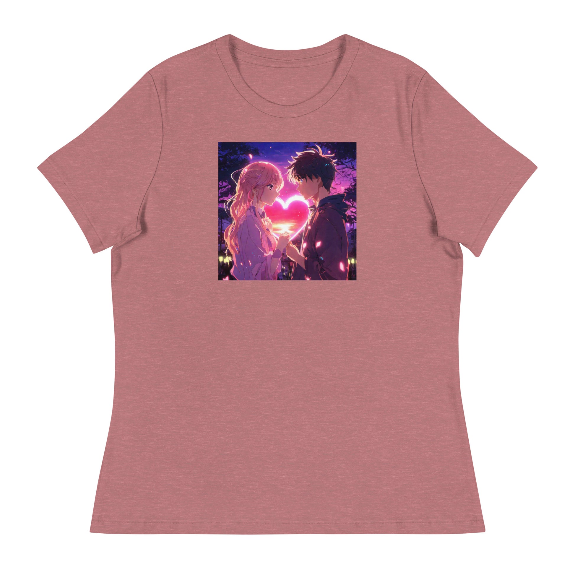 Women's Valentine's Day Love T-Shirt Heather Mauve