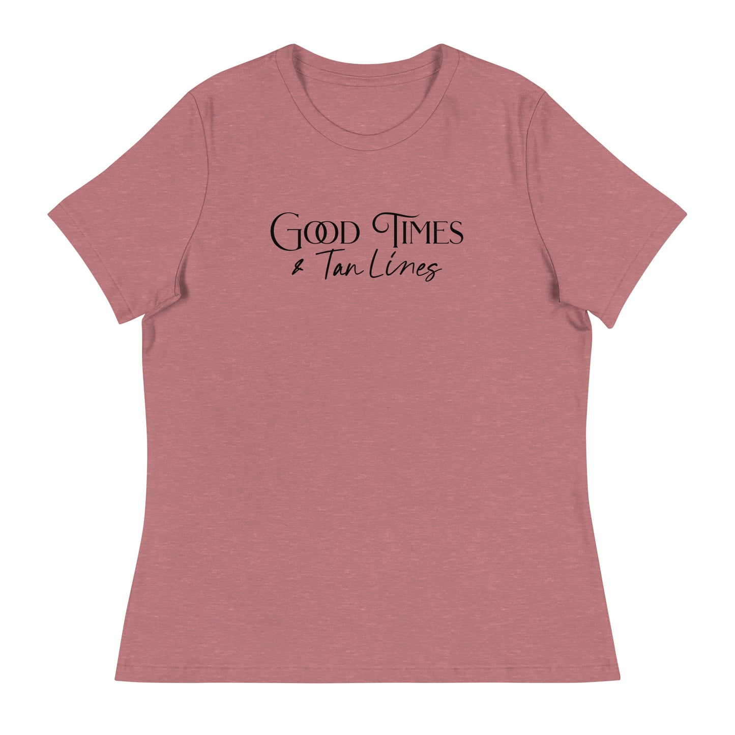 Good Times & Tan Lines Women's Summer T-Shirt Heather Mauve