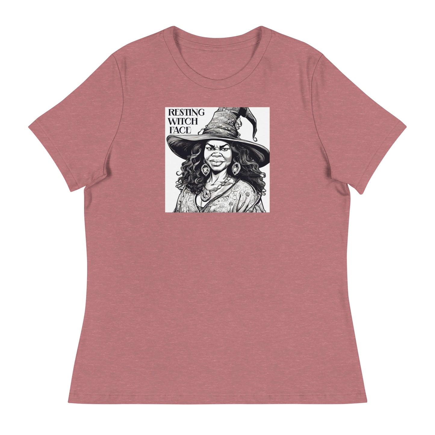 Resting Witch Face Women's Halloween T-Shirt Heather Mauve