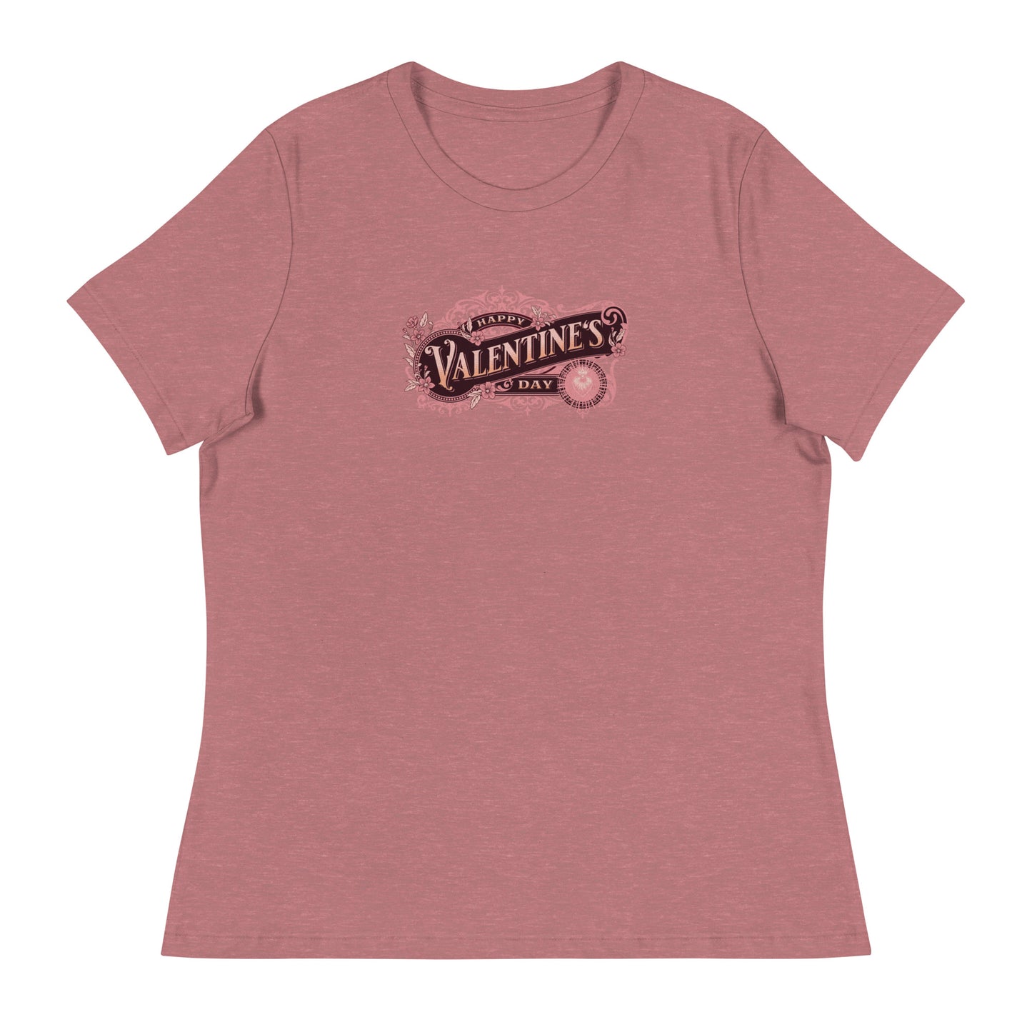 Women's Happy Valentine's Day T-Shirt Heather Mauve