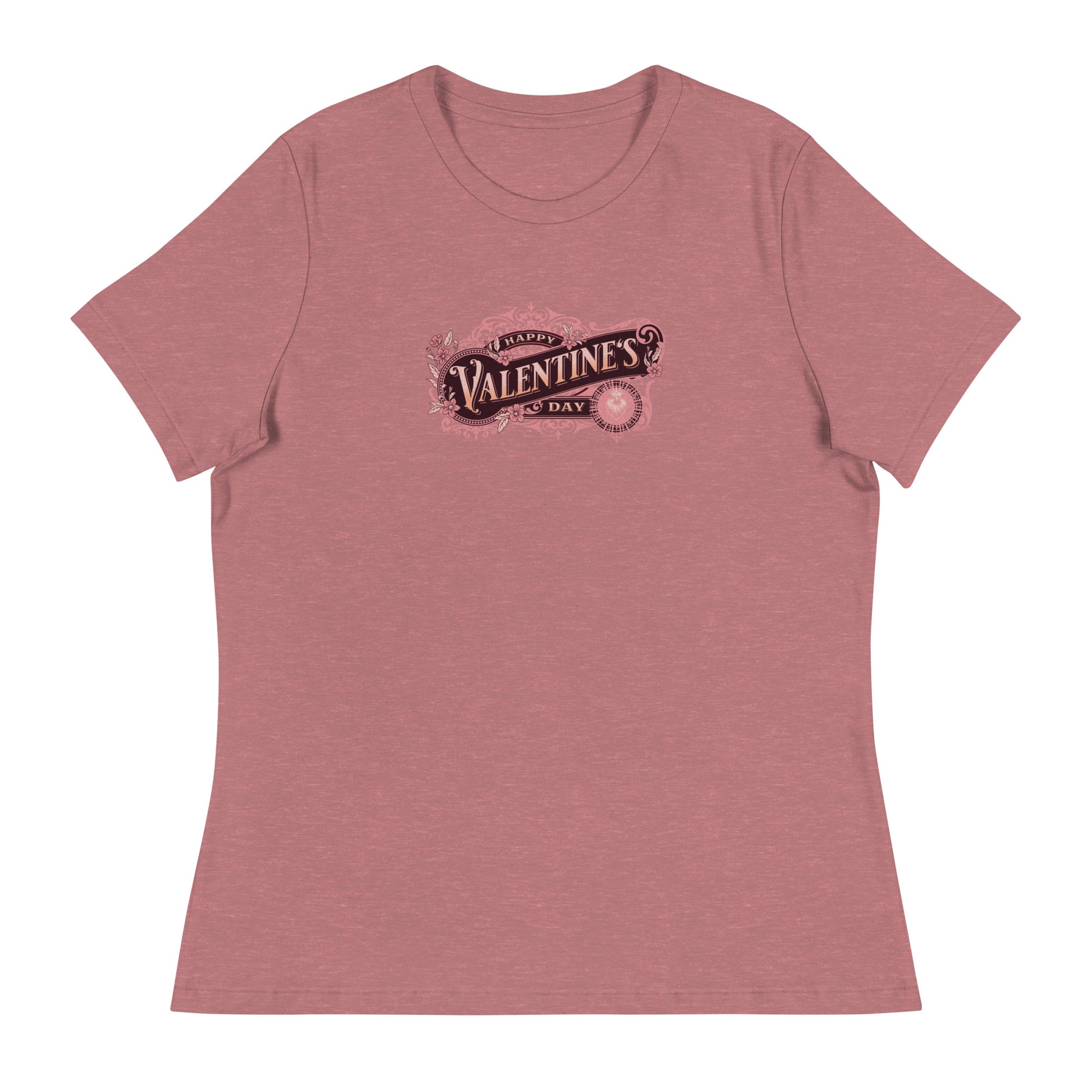 Women's Happy Valentine's Day T-Shirt Heather Mauve