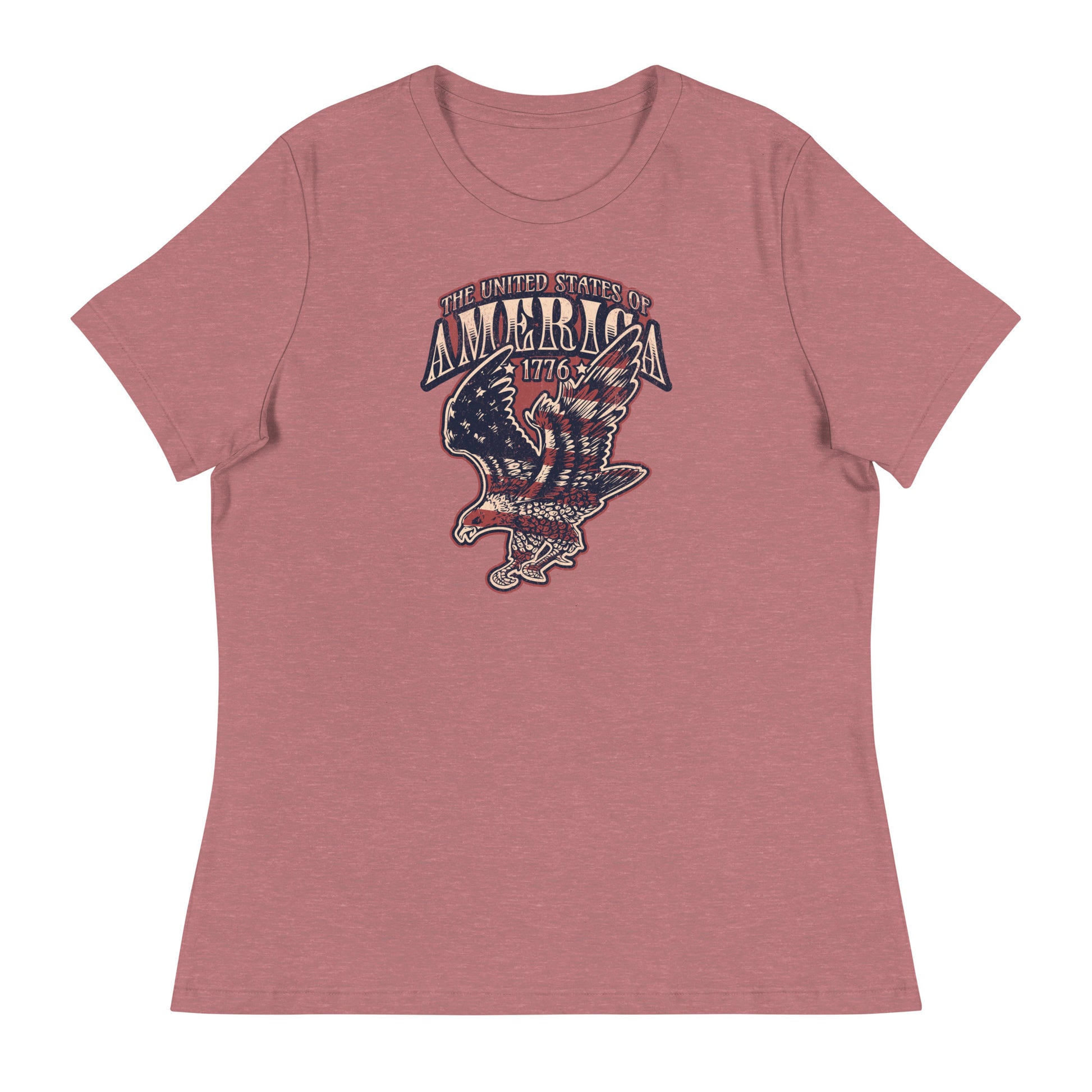 United States of America Independence Day Women's T-Shirt Heather Mauve