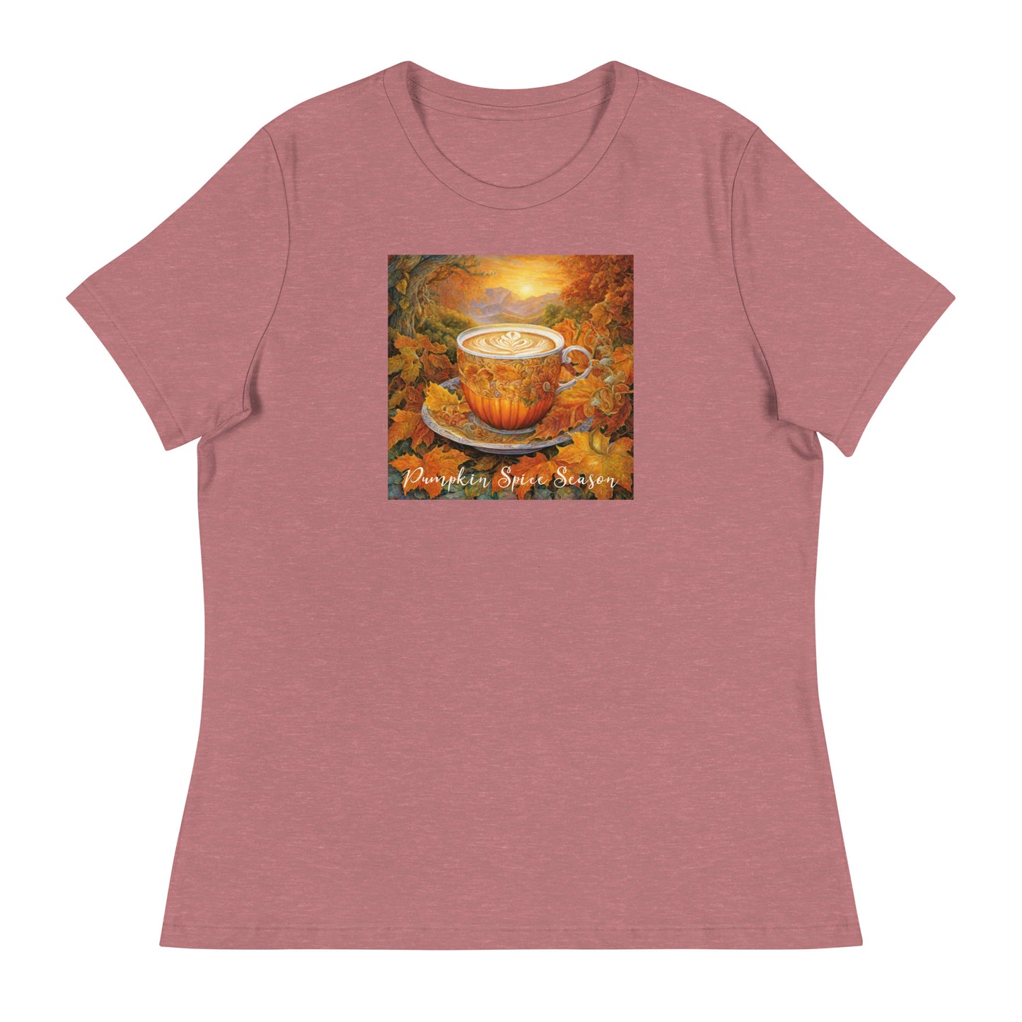 Pumpkin Spice Season Women's Autumn T-Shirt Heather Mauve