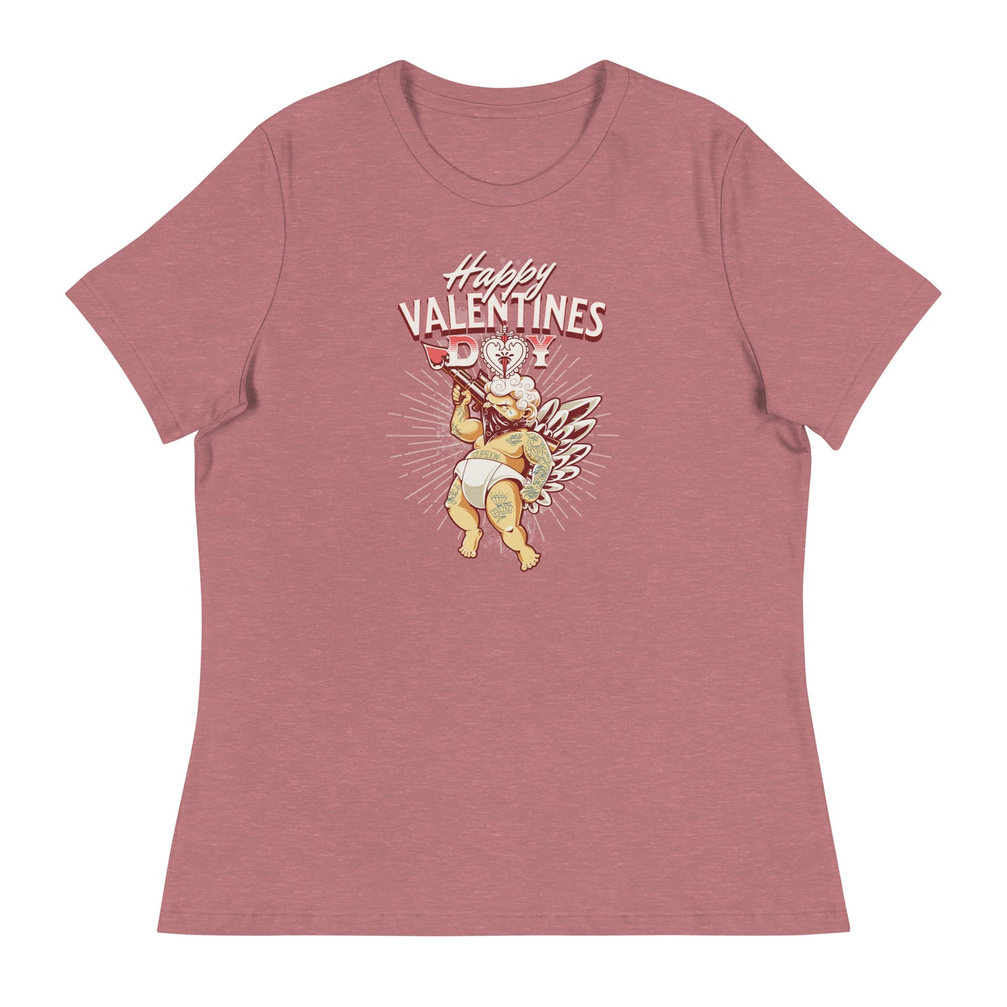 Inked Cupid Women's Valentine's Day T-Shirt Heather Mauve