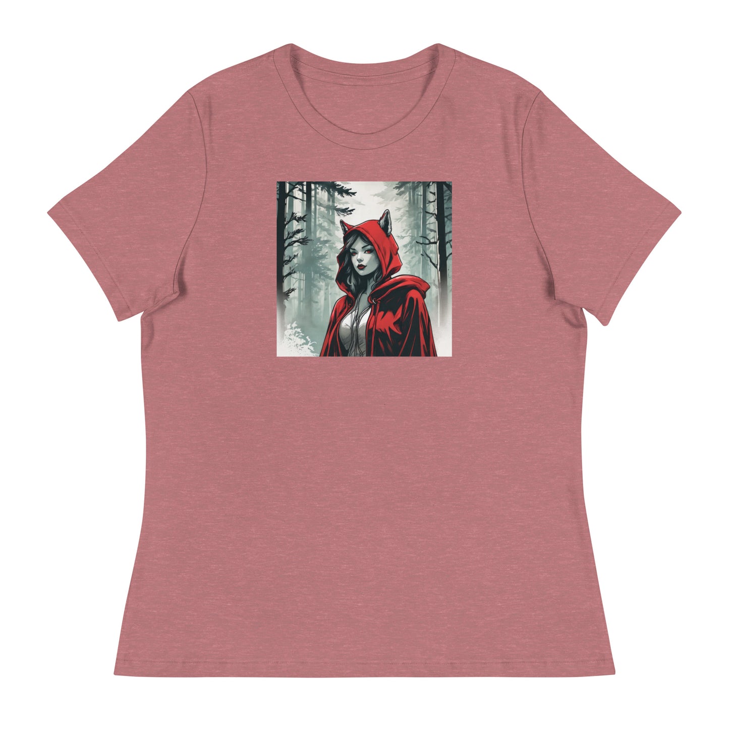 Modern Red Riding Hood Women's Fairy Tale T-Shirt Heather Mauve