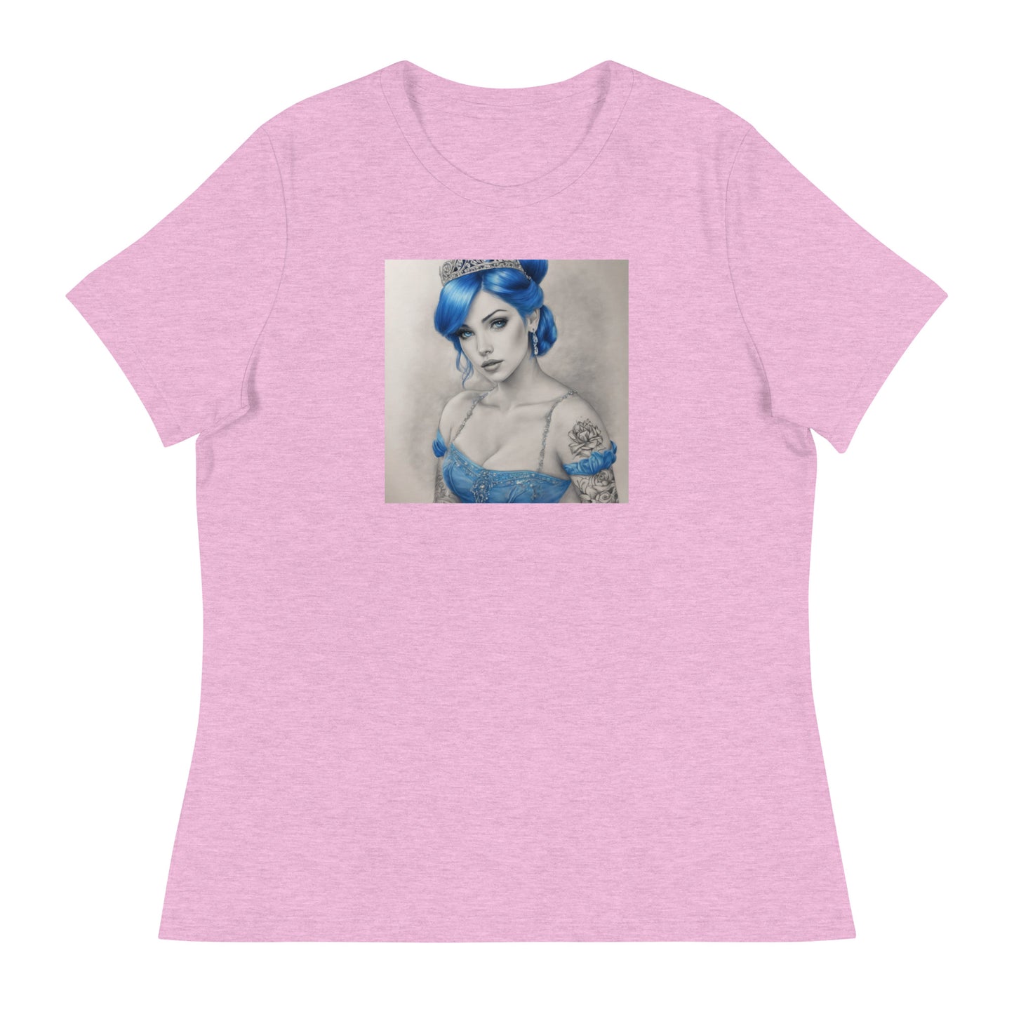 Cinderella with Tattoos T-Shirt Heather Prism Lilac