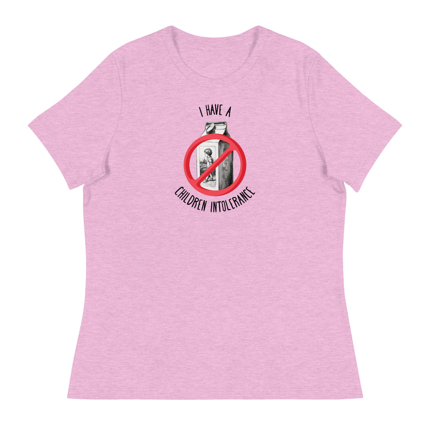 I Have a Children Intolerance Women's Funny T-Shirt Heather Prism Lilac