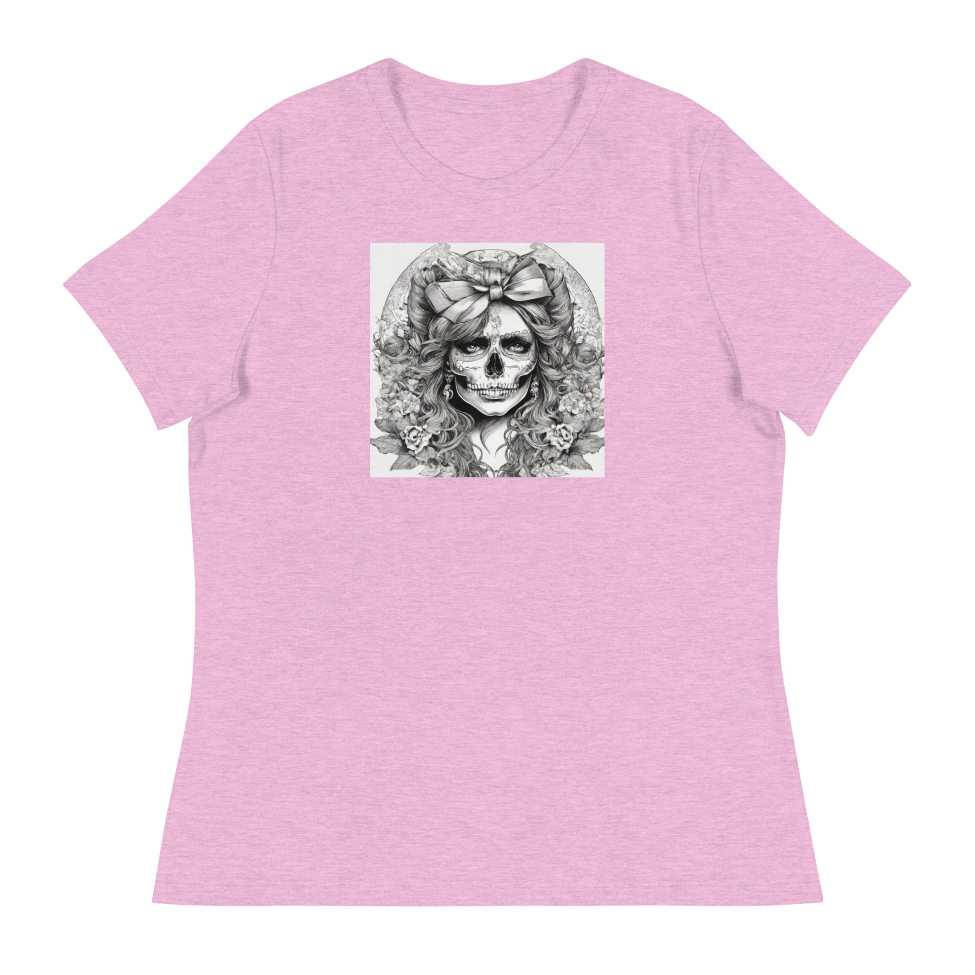 Day of the Dead Princess T-Shirt Heather Prism Lilac