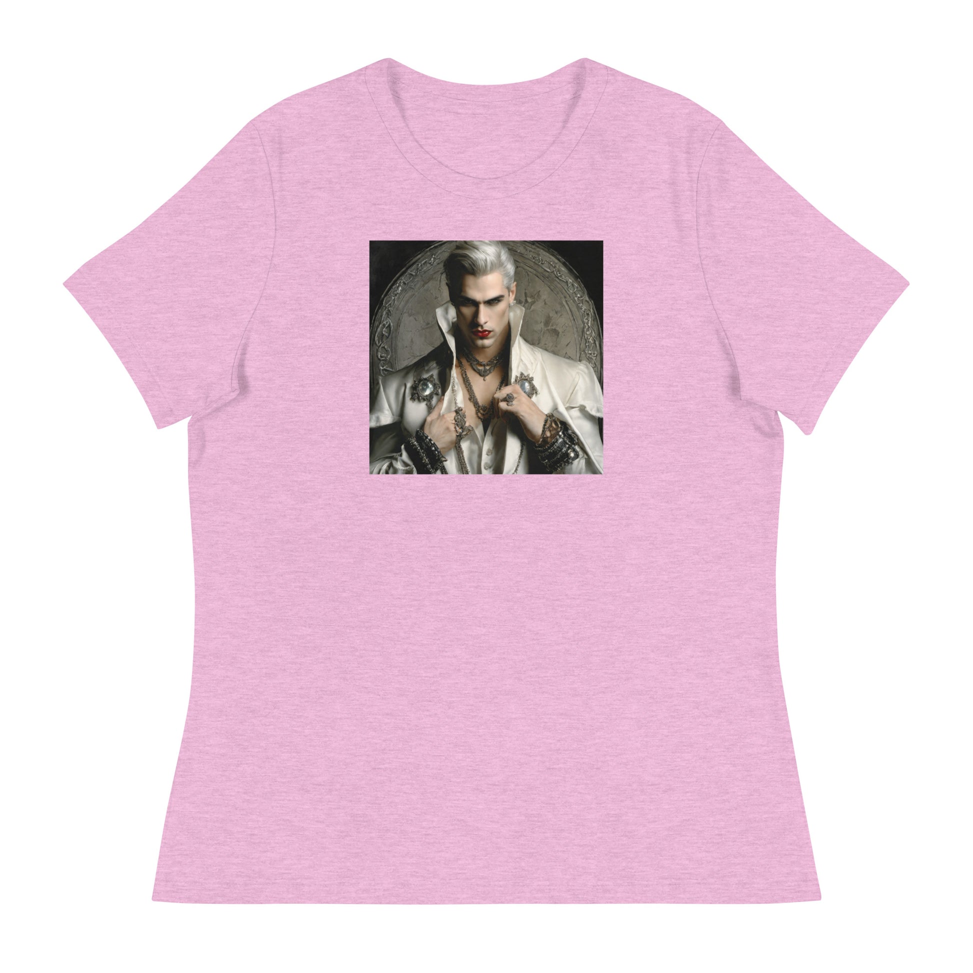 Vampire with Style Women's Graphic Tee Heather Prism Lilac