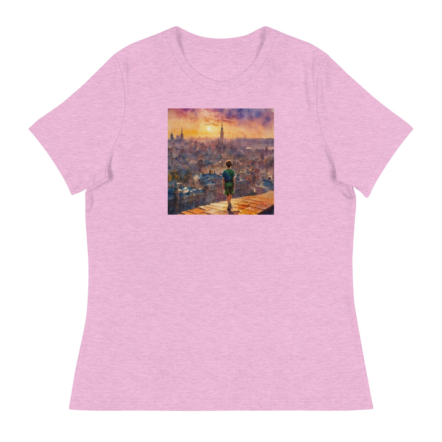 Peter Pan's World Women's T-Shirt Heather Prism Lilac