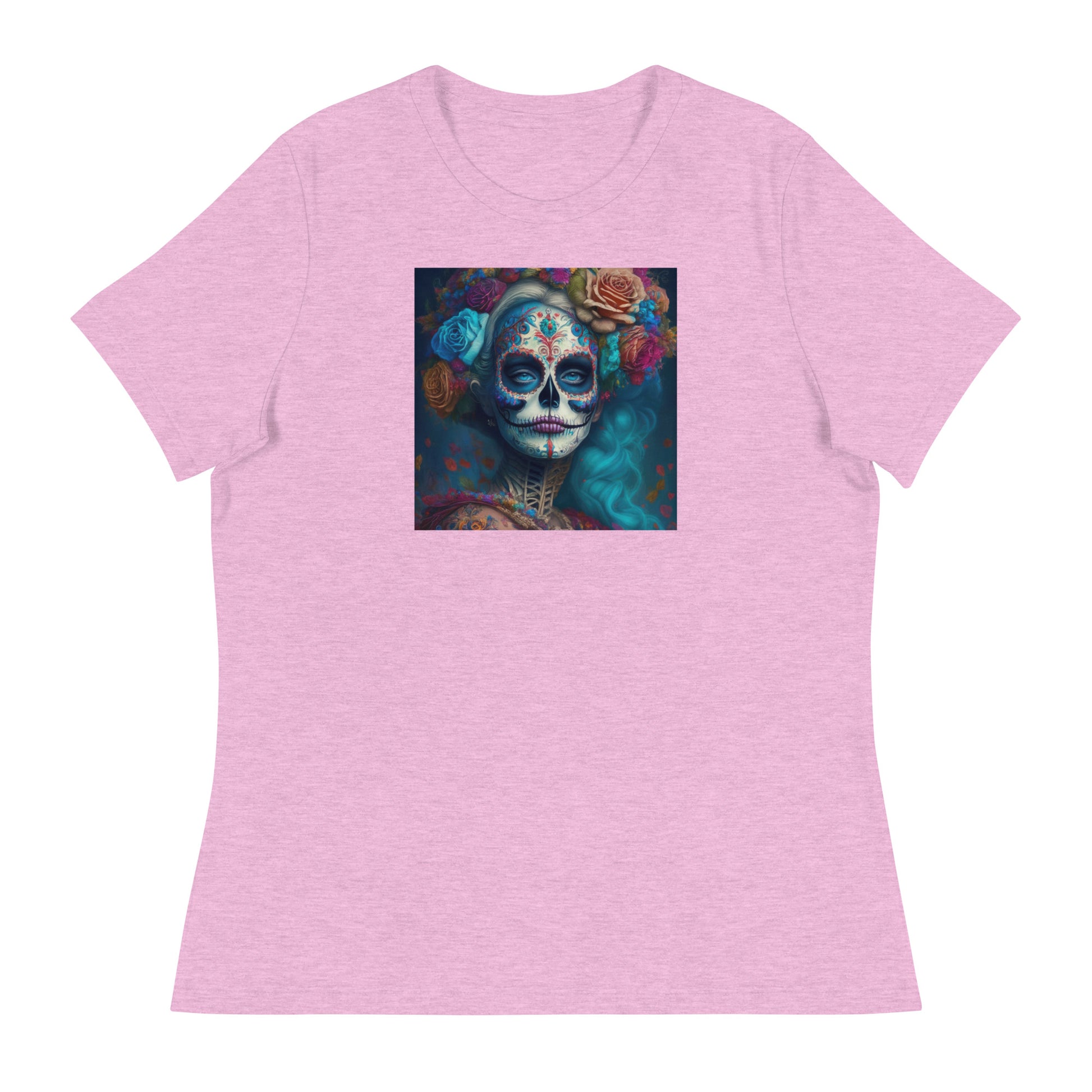 Day of the Dead Makeup Princess Women's T-Shirt Heather Prism Lilac