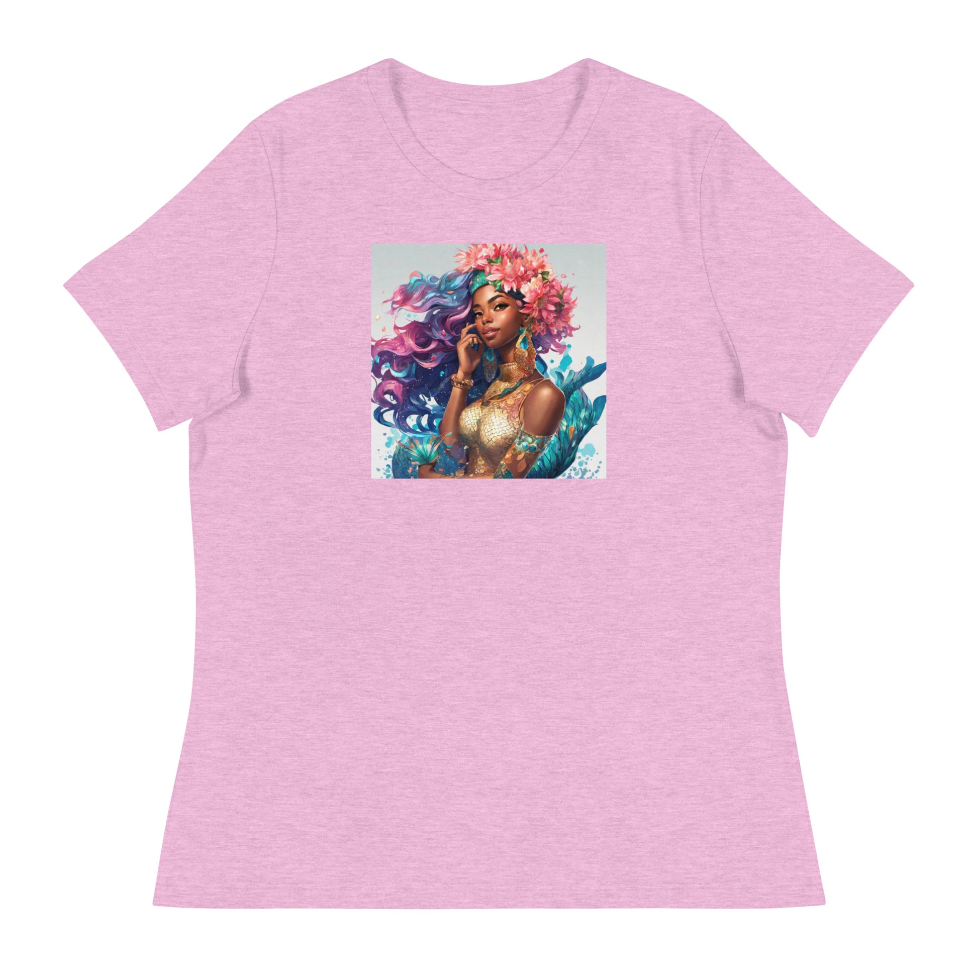 Mermaid Princess Women's T-Shirt Heather Prism Lilac