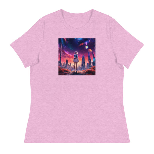 Amazing Space Explorer Women's T-Shirt Heather Prism Lilac