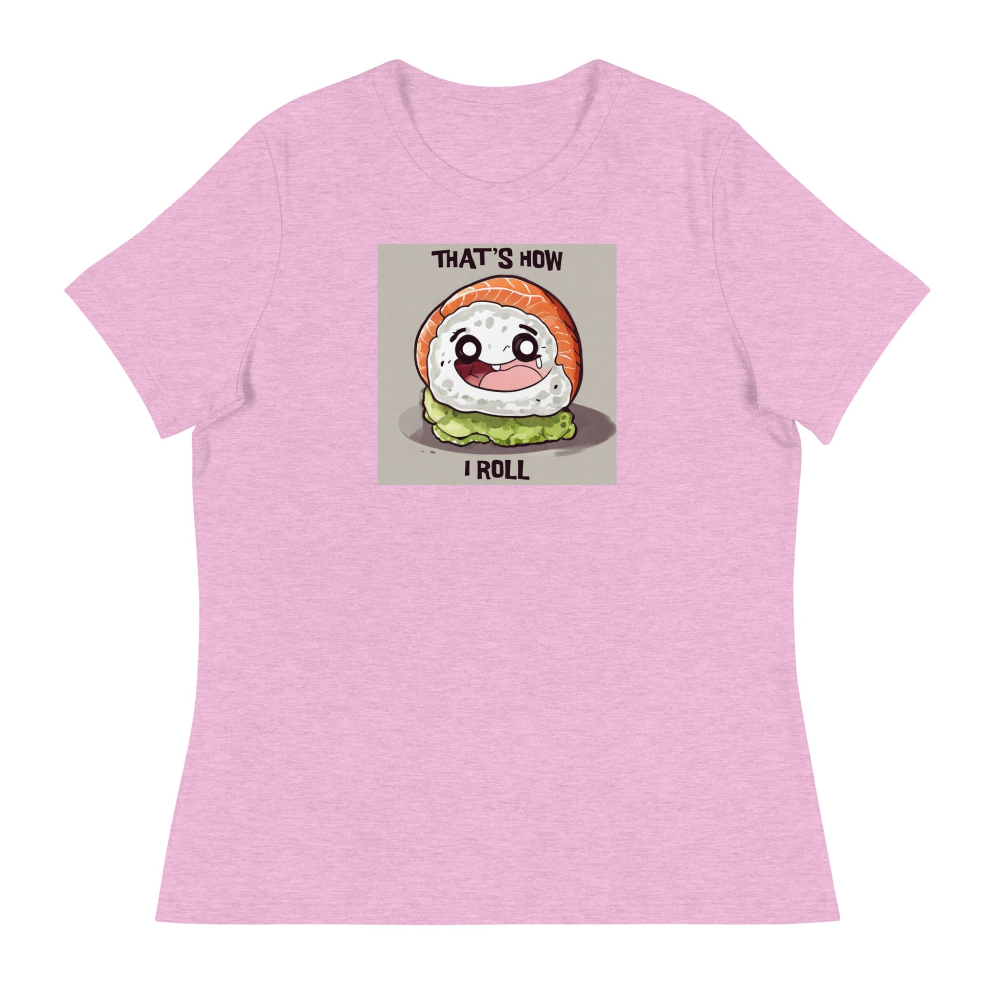 That's How I Roll Sushi Women's Funny T-Shirt Heather Prism Lilac