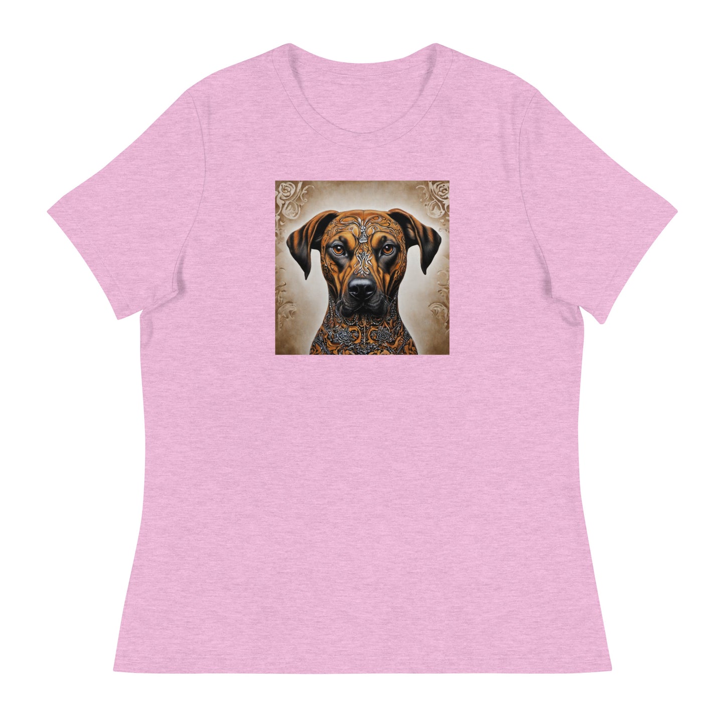 Decorative Dog Women's Animal T-Shirt Heather Prism Lilac