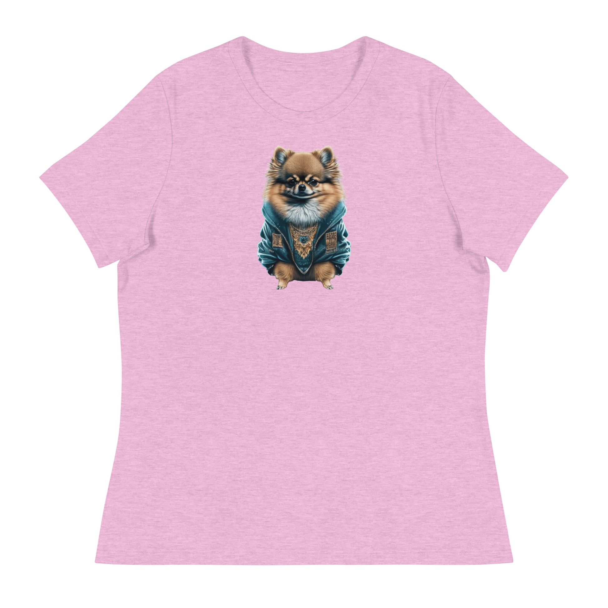 Fancy Pomeranian Women's Dog Lover T-Shirt Heather Prism Lilac