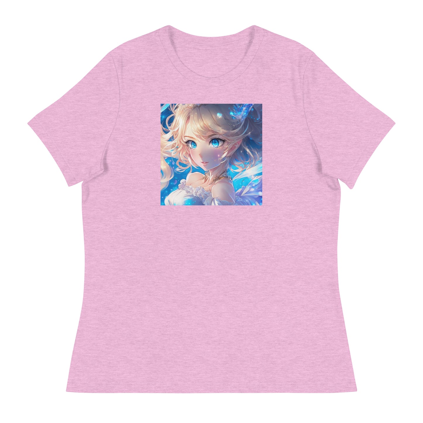 Cute Anime Princess Women's Graphic Tee Heather Prism Lilac