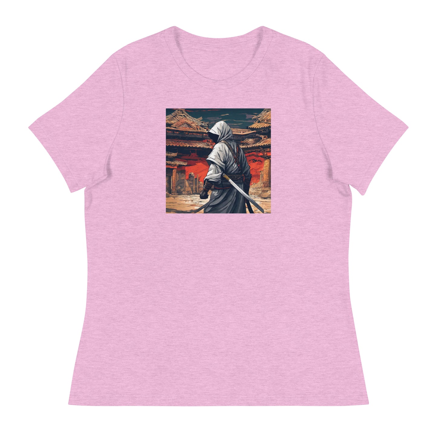 Shadowy Samurai Women's Anime T-Shirt Heather Prism Lilac