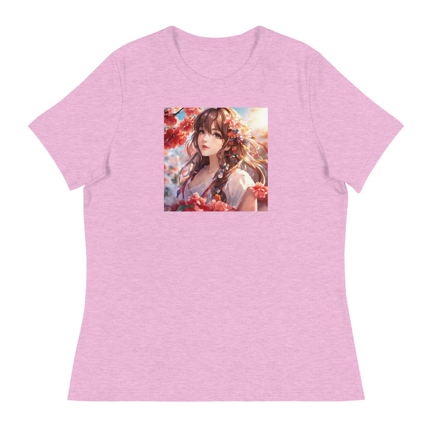 Graceful & Lovely Women's Anime T-Shirt Heather Prism Lilac