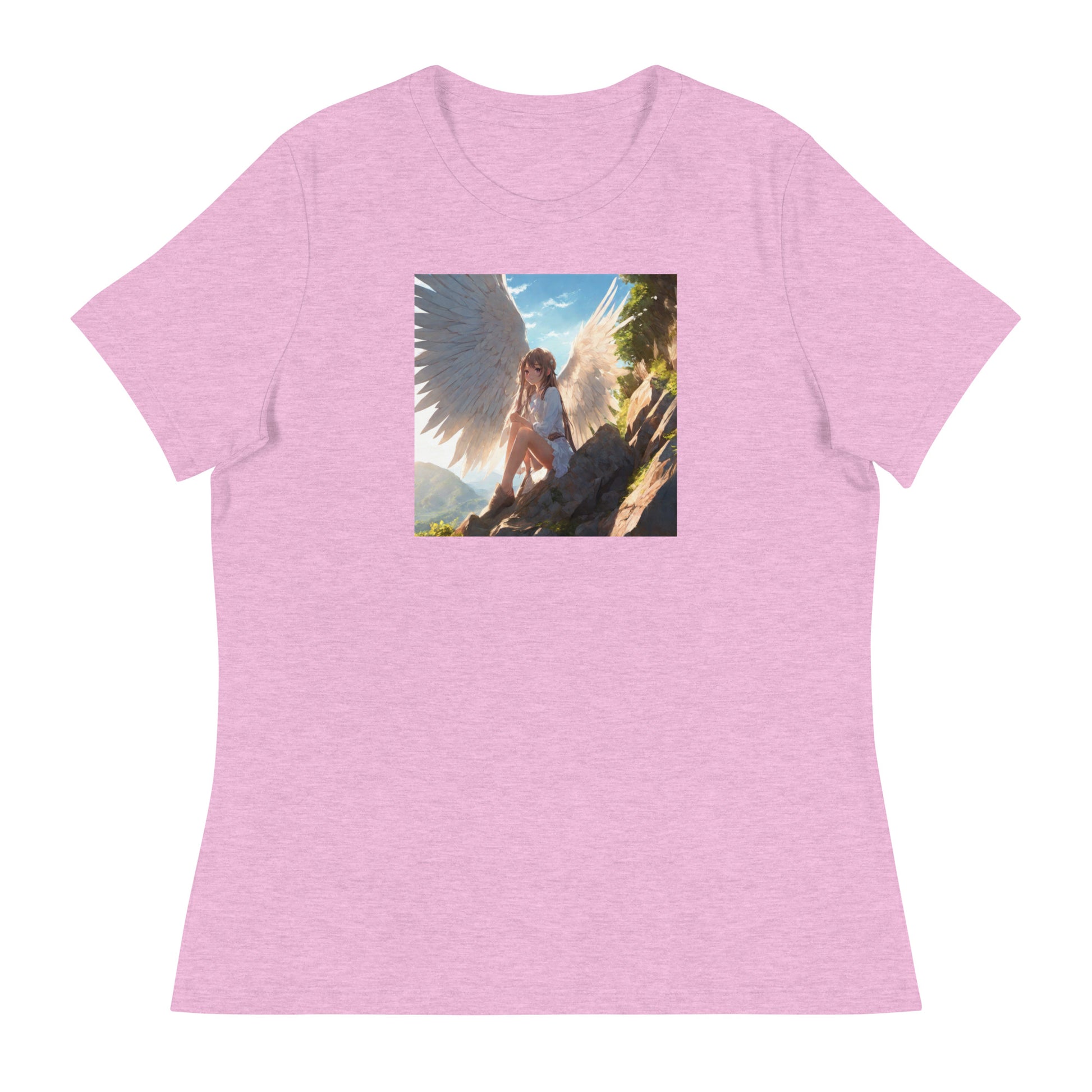 Beautiful Angel Women's Anime T-Shirt Heather Prism Lilac