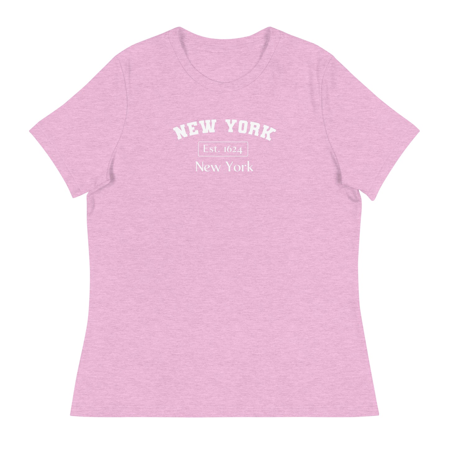 New York, New York Women's T-Shirt Heather Prism Lilac