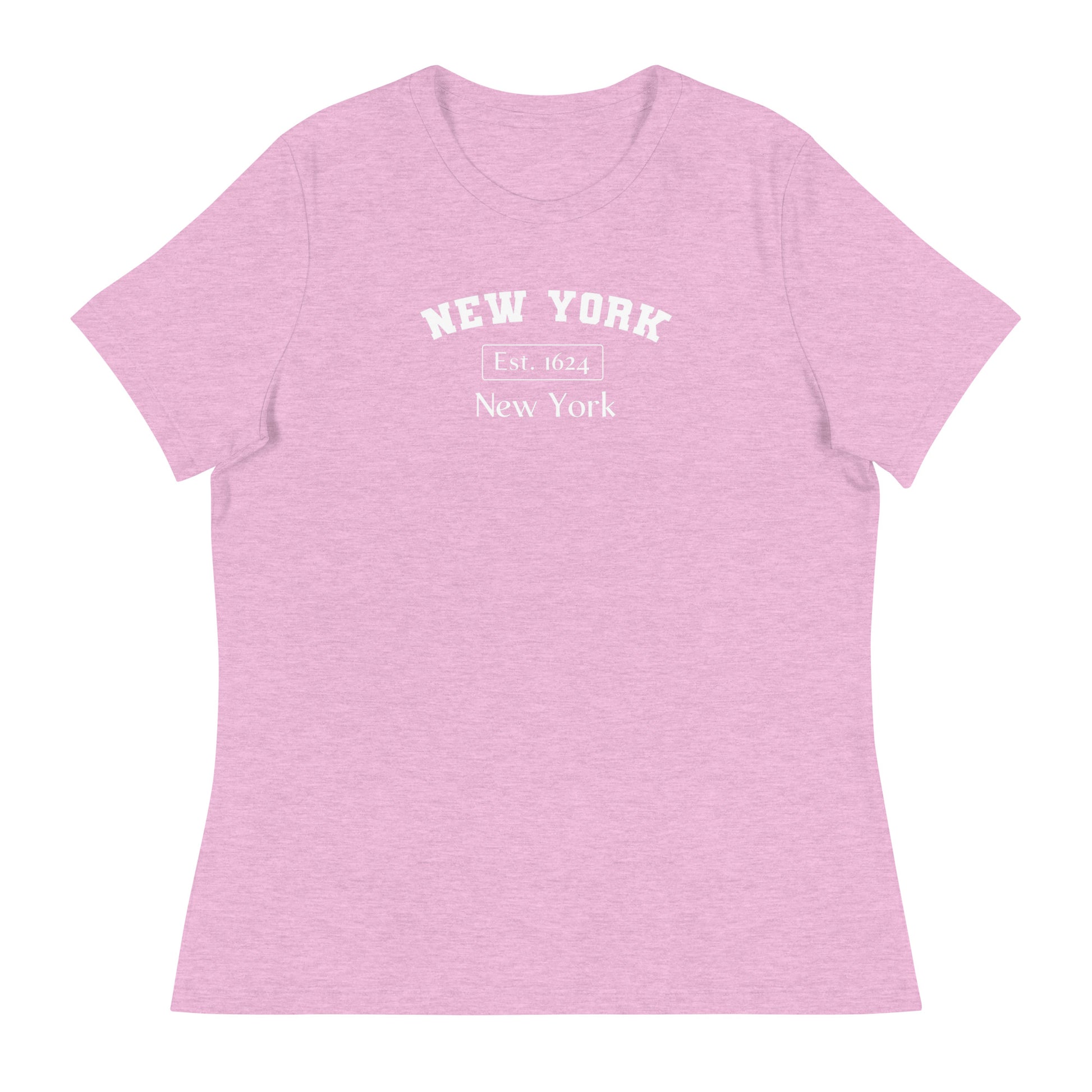 New York, New York Women's T-Shirt Heather Prism Lilac