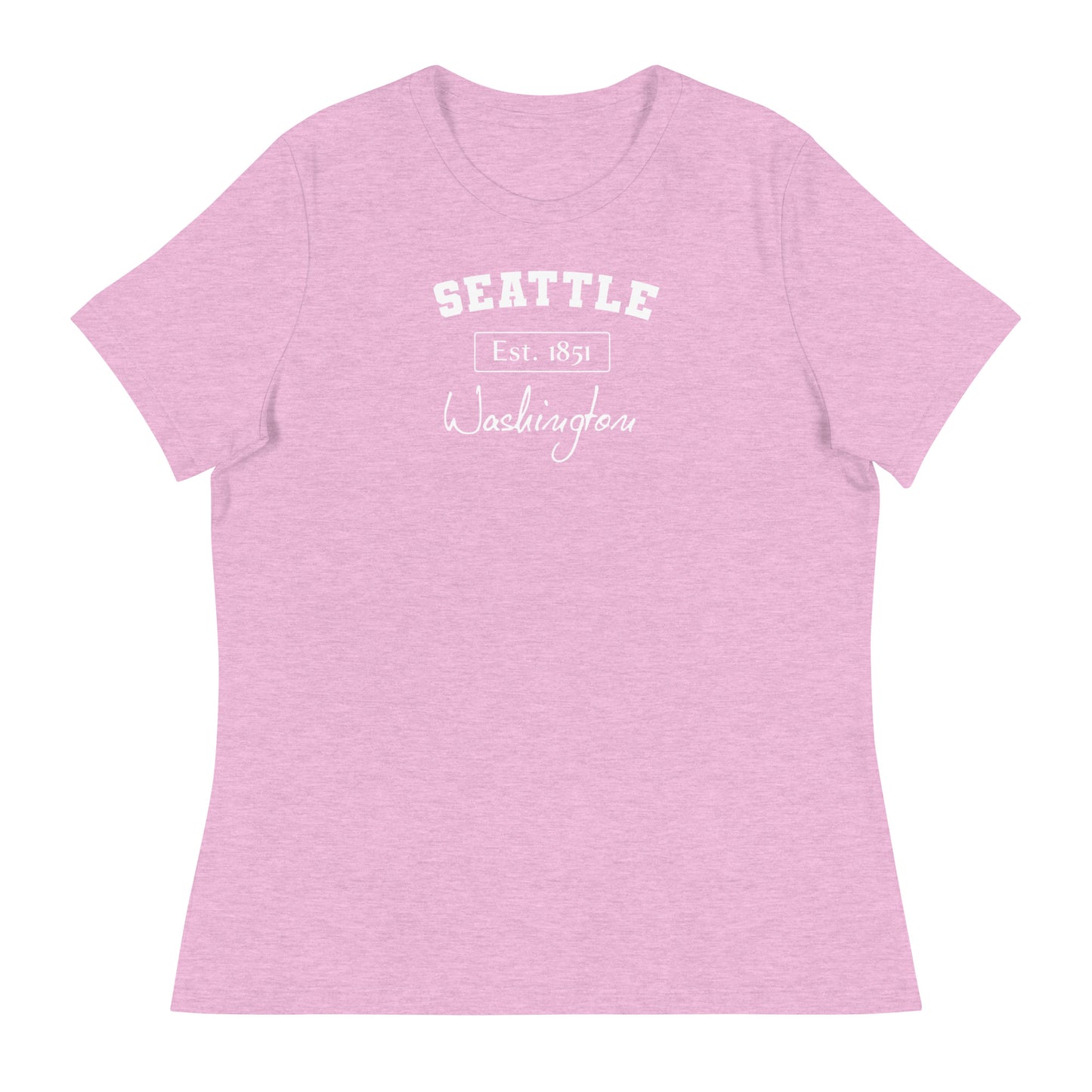 Seattle, Washington Women's T-Shirt Heather Prism Lilac