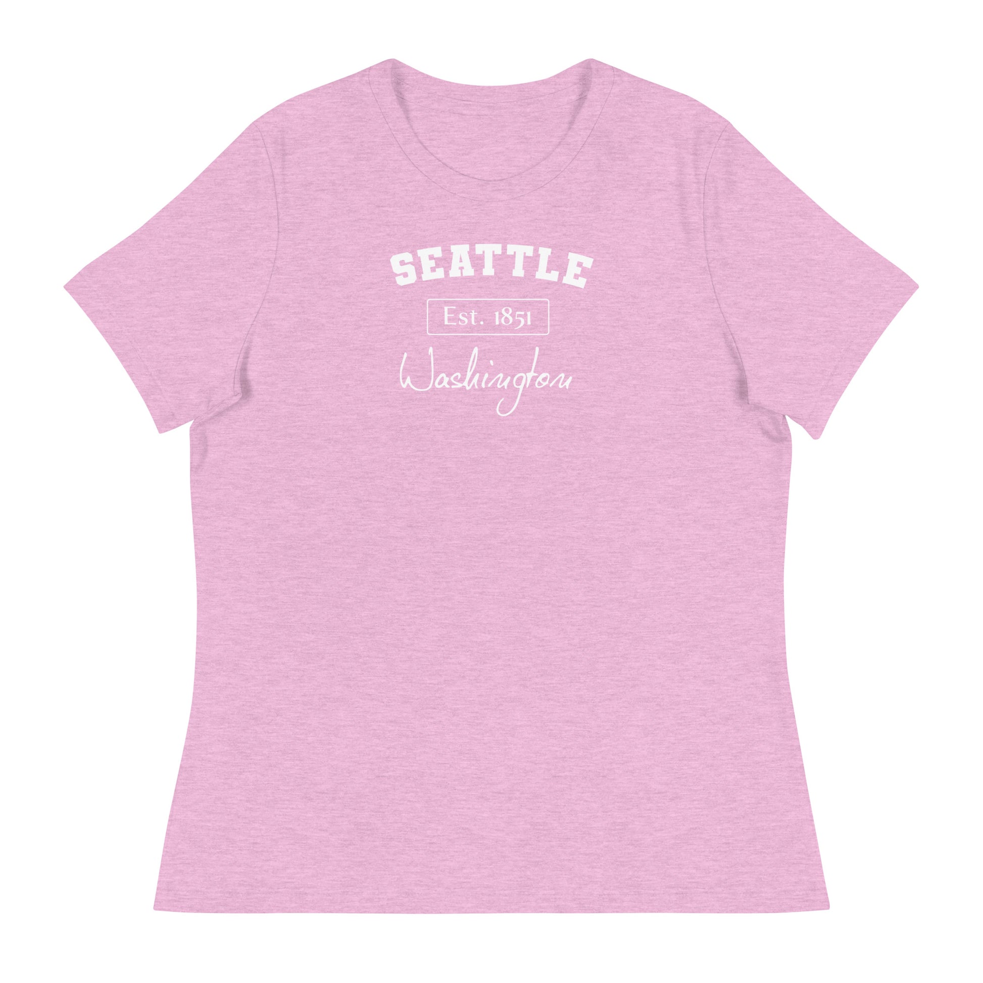 Seattle, Washington Women's T-Shirt Heather Prism Lilac