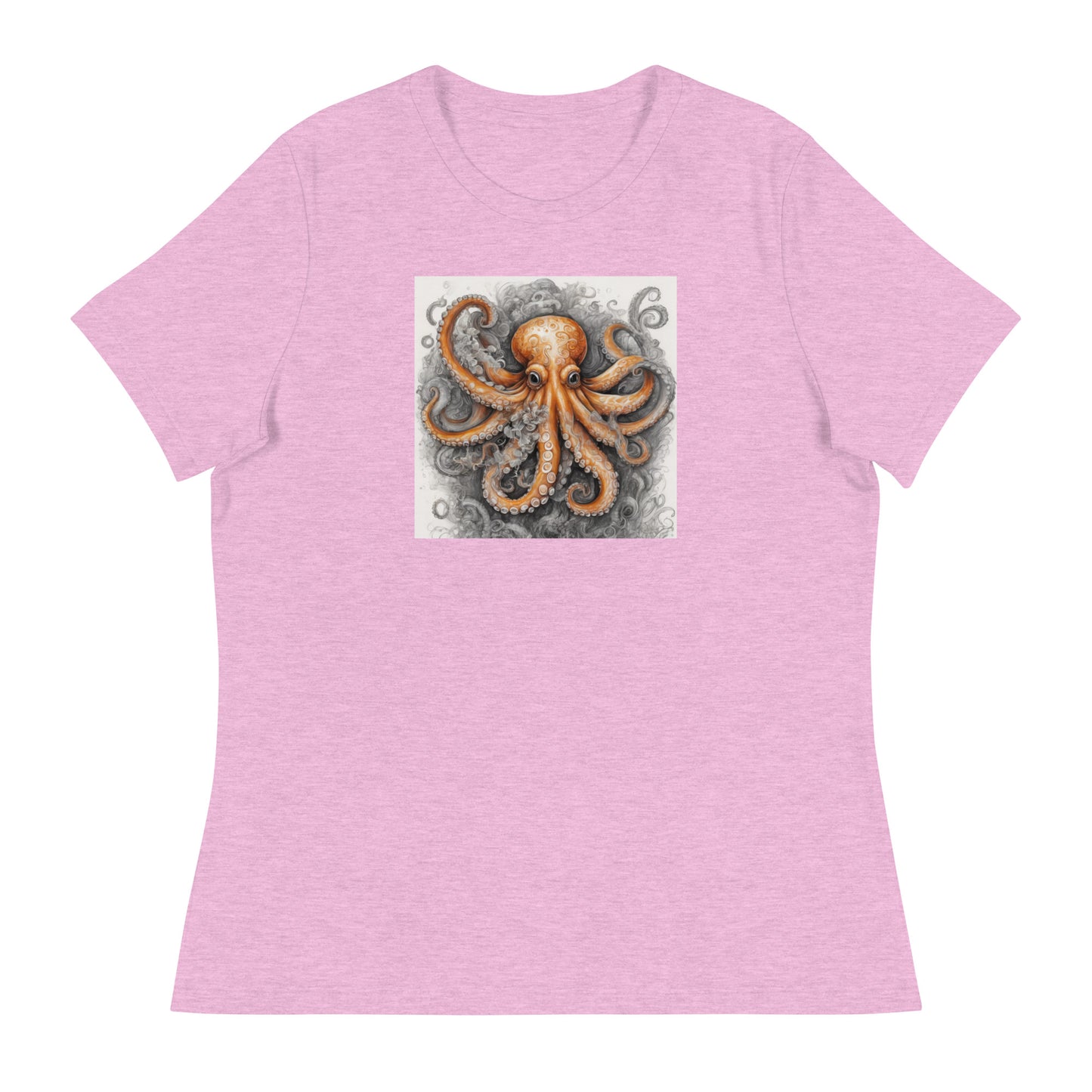 Octopus Women's Animal Lover T-Shirt Heather Prism Lilac