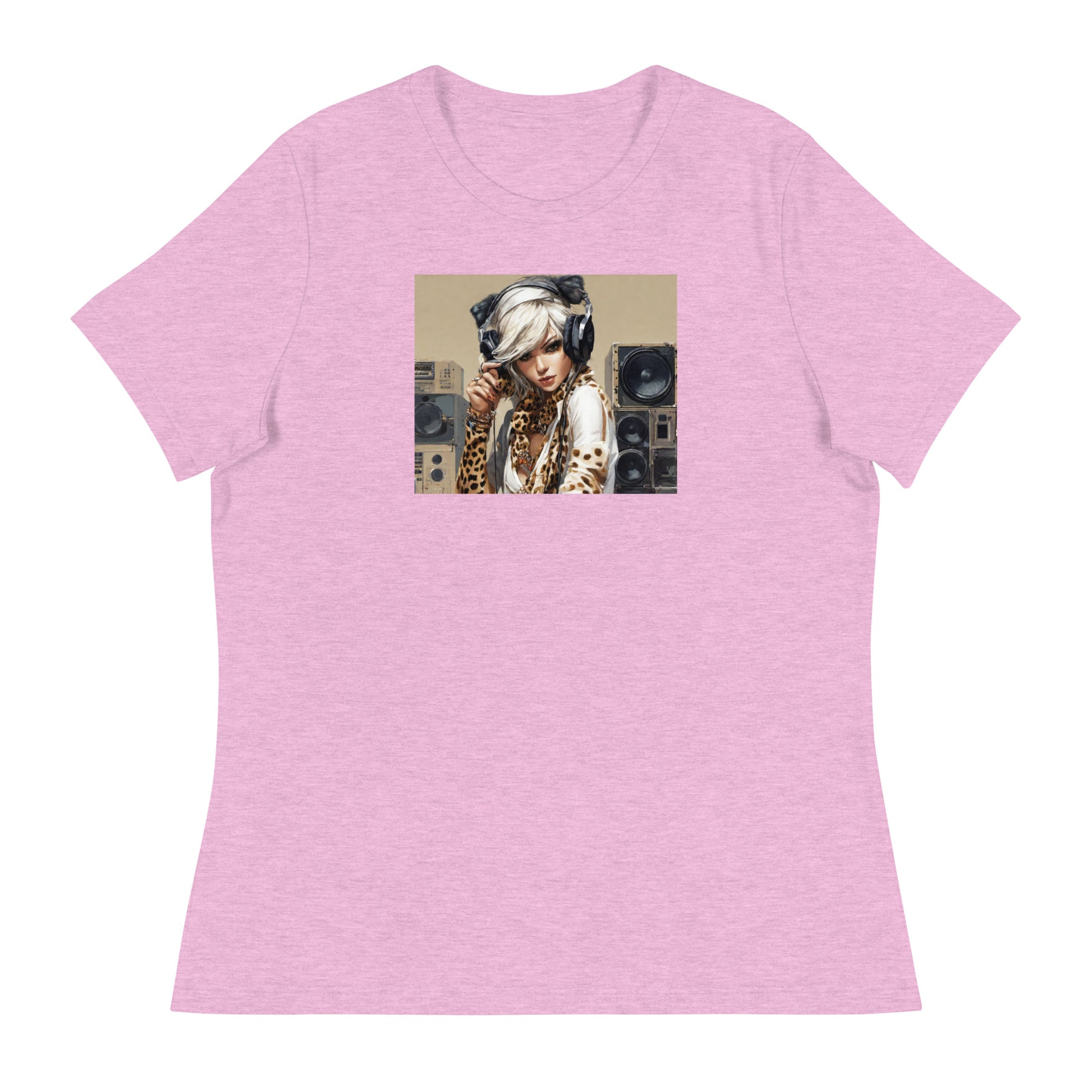 Women's DJing T-Shirt Heather Prism Lilac