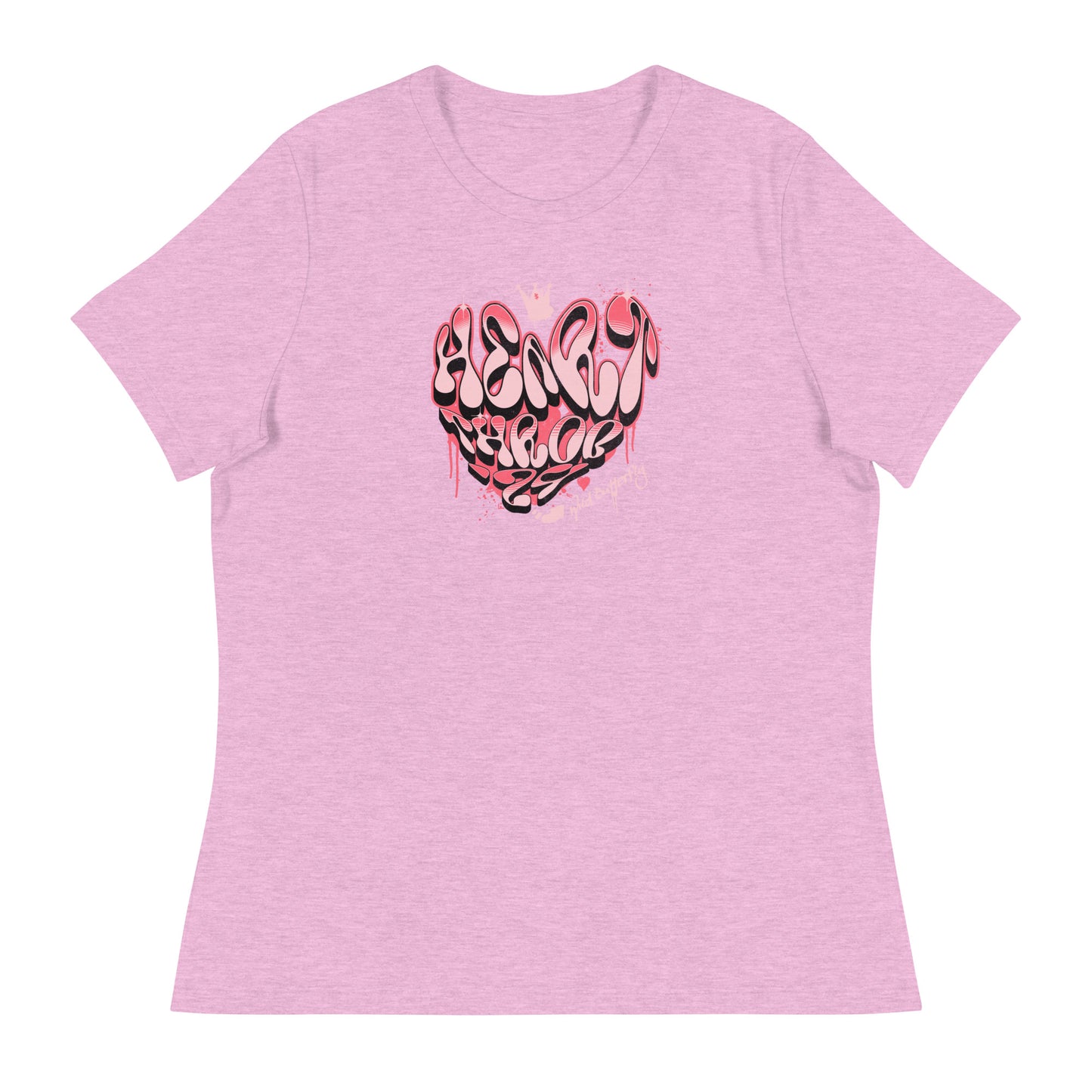 Heart Throb '24 Women's Valentine's Day T-Shirt Heather Prism Lilac