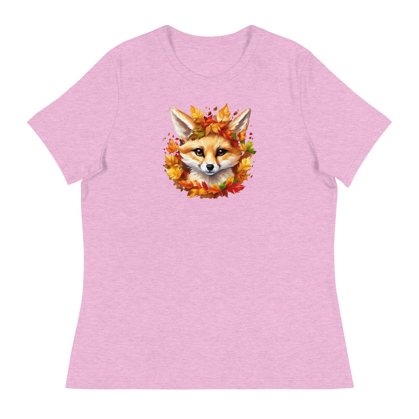 Autumn Fennec Fox Women's Fall T-Shirt Heather Prism Lilac