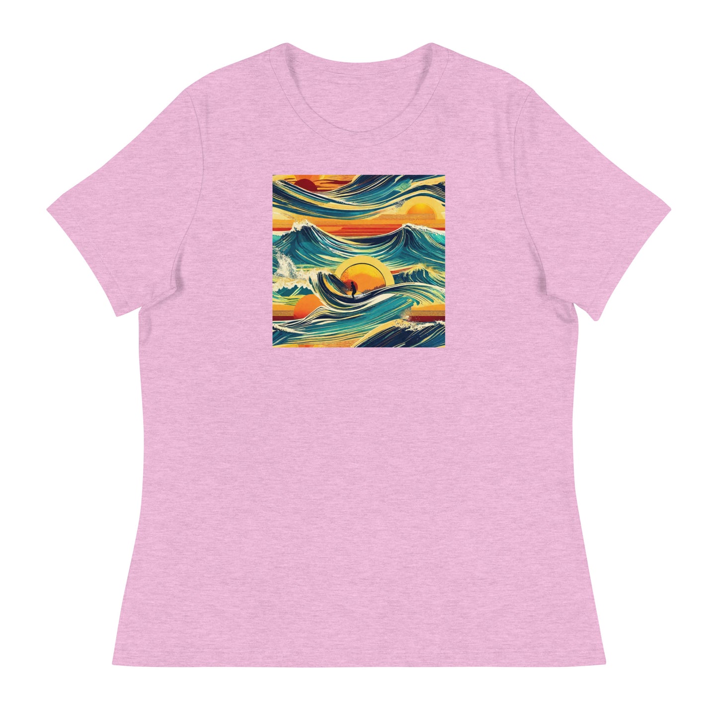 Surf's Up Women's T-Shirt Heather Prism Lilac