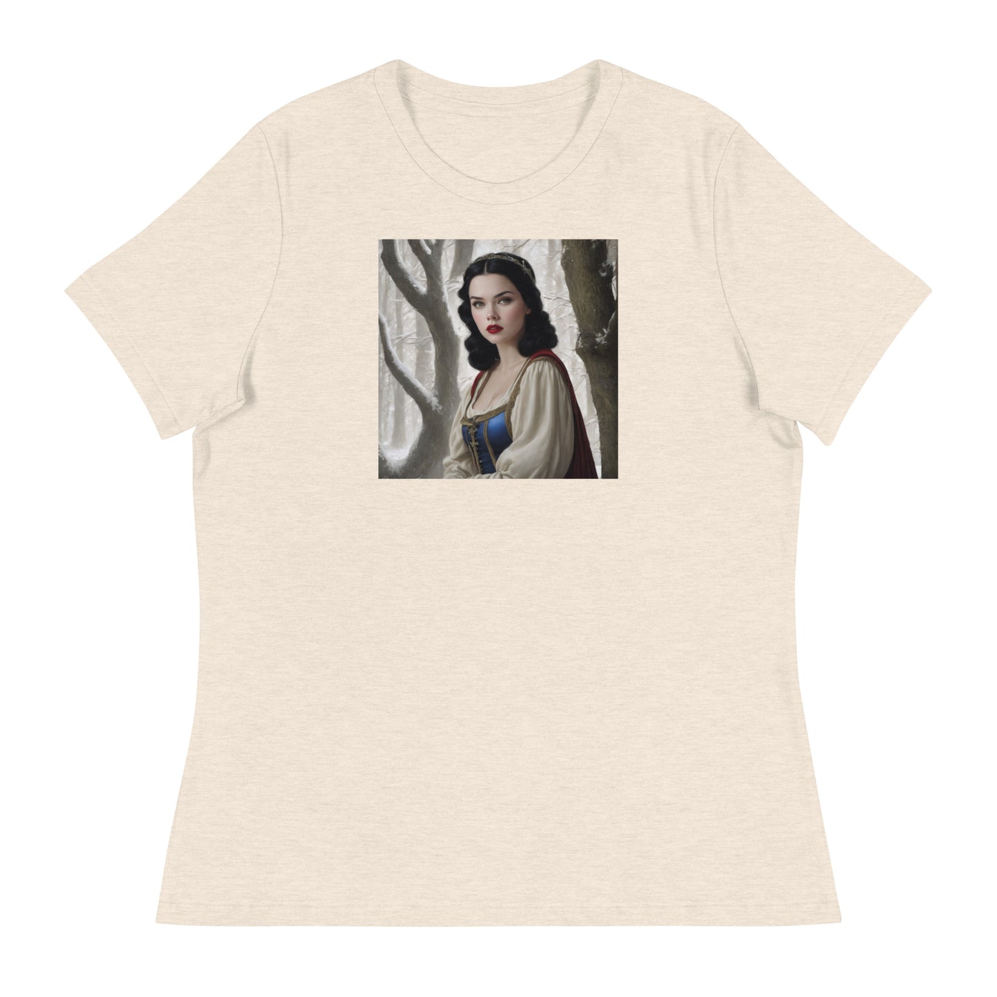 Snow White in Forest T-Shirt Heather Prism Natural