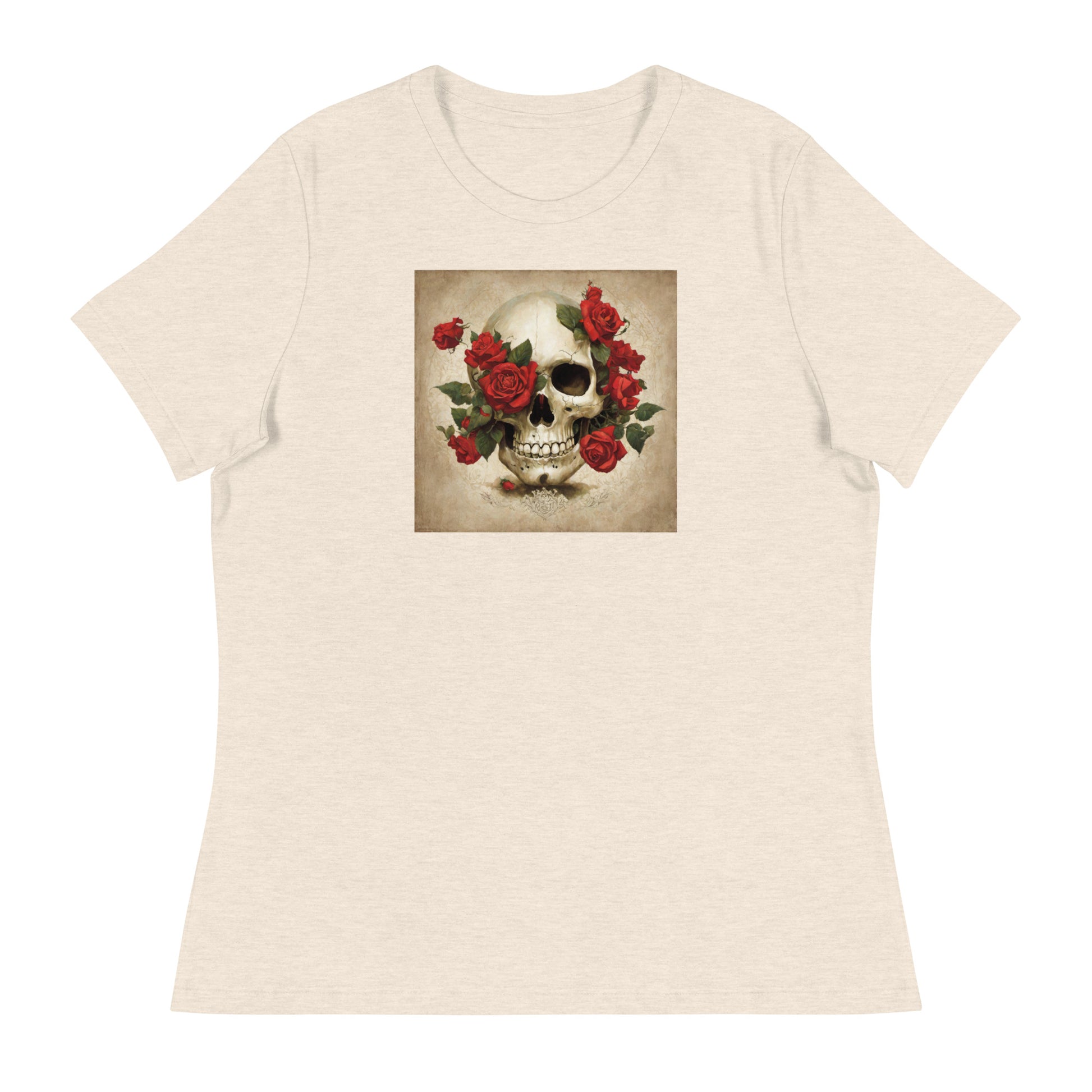 Skull & Roses Women's T-Shirt Heather Prism Natural