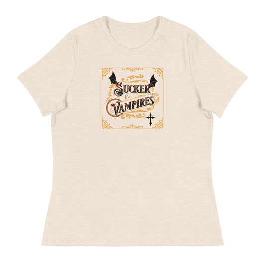 Sucker for Vampires Women's T-Shirt Heather Prism Natural