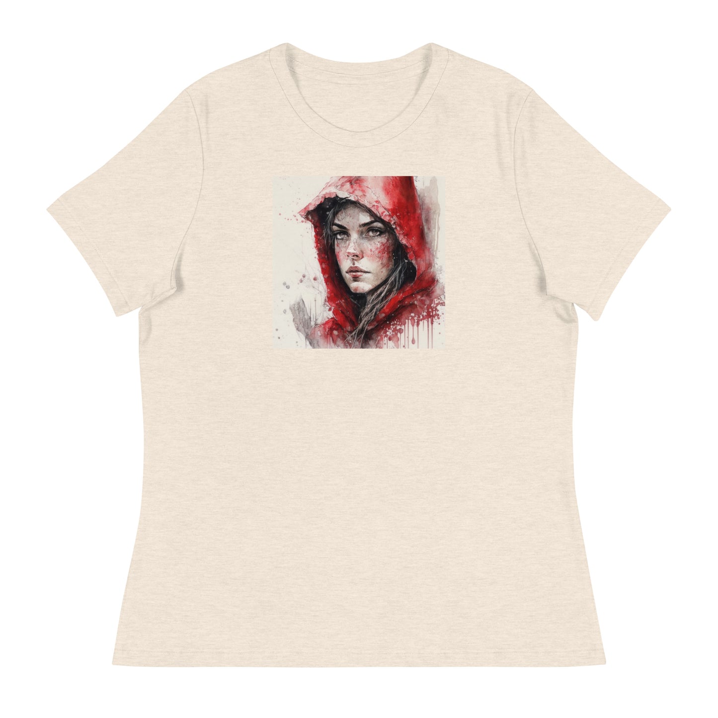 Little Red Riding Hood Portrait Women's T-Shirt Heather Prism Natural