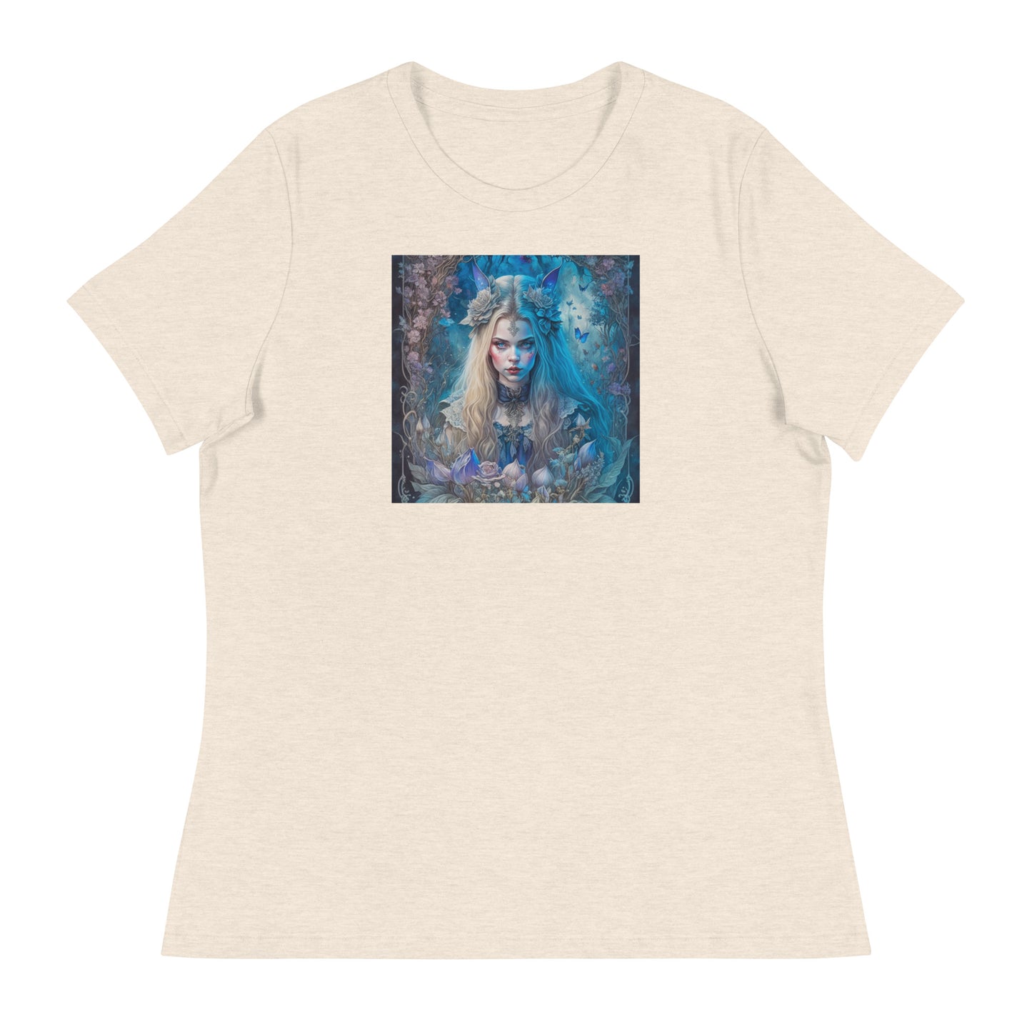 Esoteric Alice in Wonderland Women's T-Shirt Heather Prism Natural