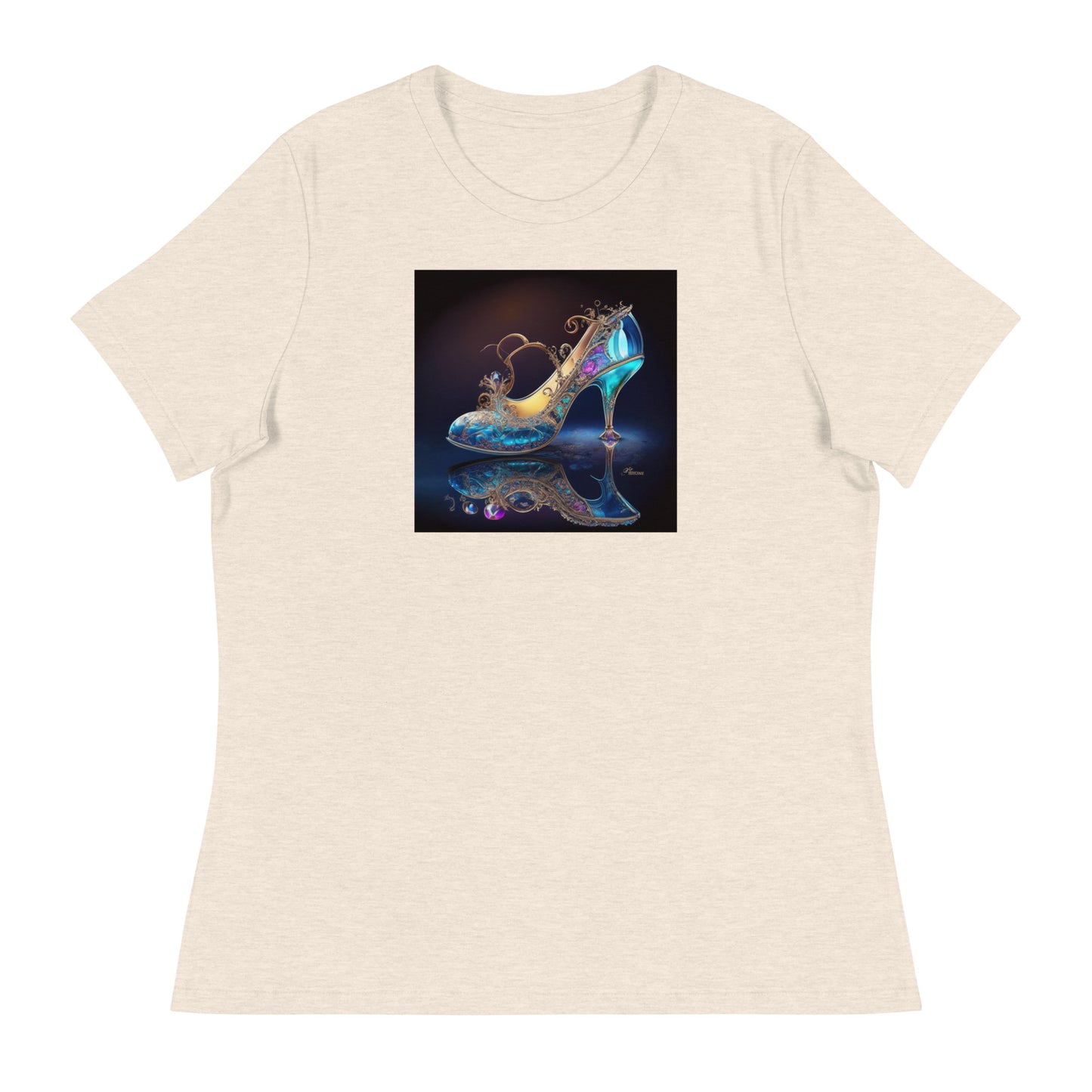 Cinderella's Glass Slipper Women's Fairy Tale T-Shirt Heather Prism Natural