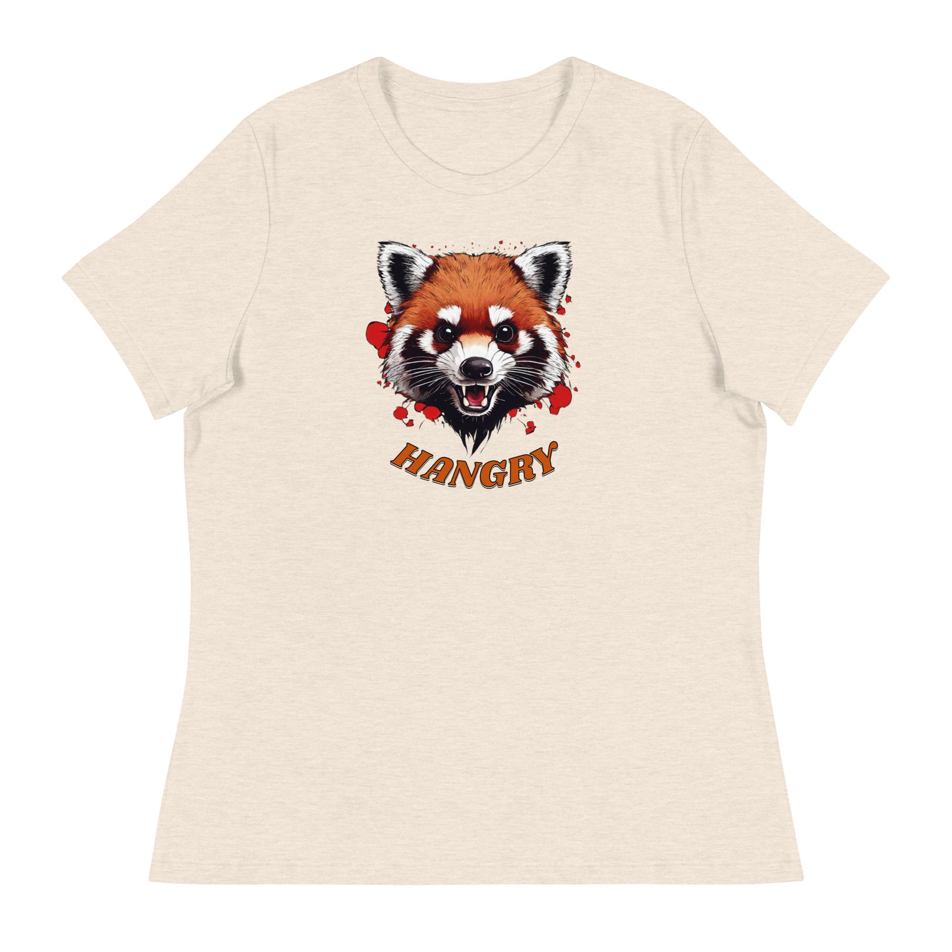 Hangry Women's Funny T-Shirt Heather Prism Natural