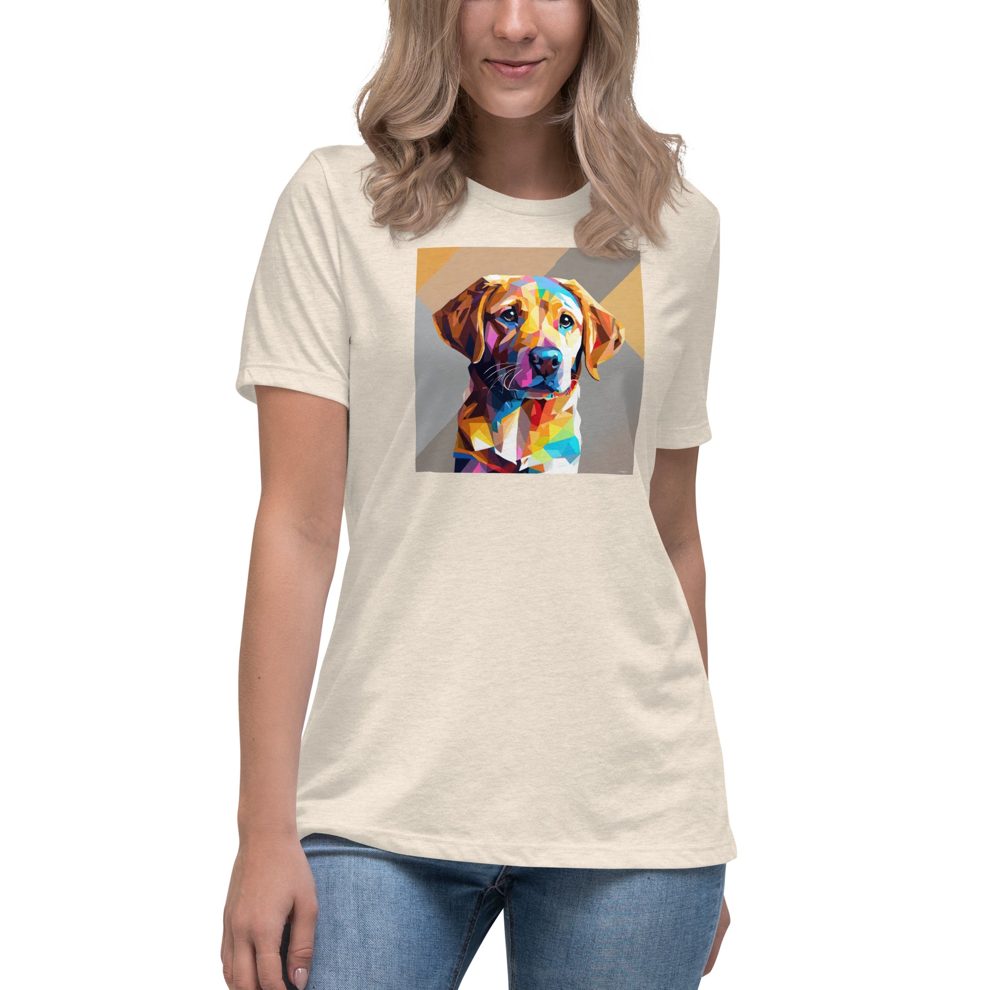 Geometric Golden Lab Women's Animal Lover T-Shirt