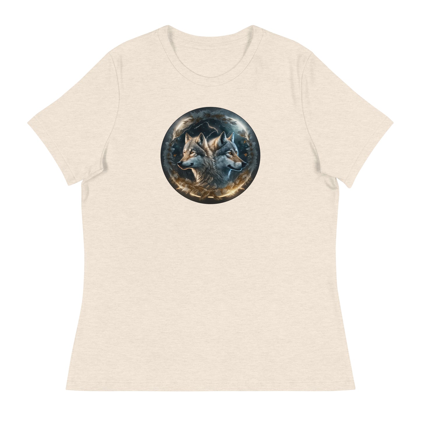 Women's Wolf Spirits T-Shirt Heather Prism Natural