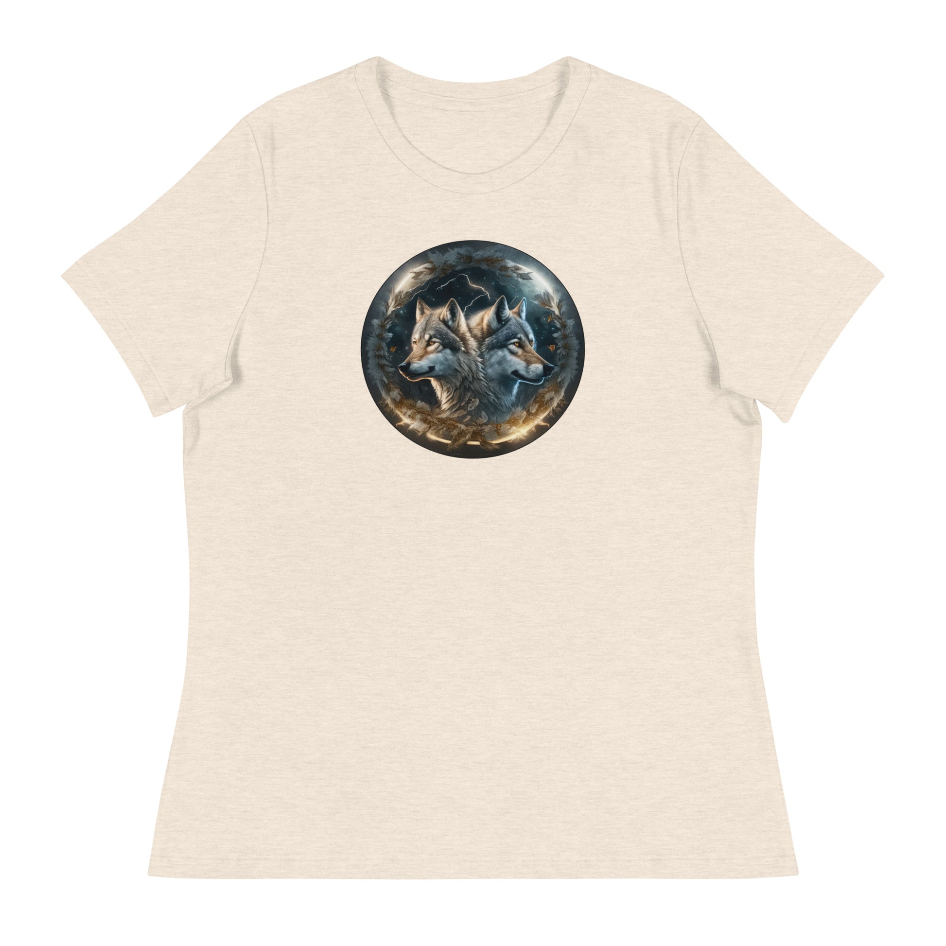 Women's Wolf Spirits T-Shirt Heather Prism Natural