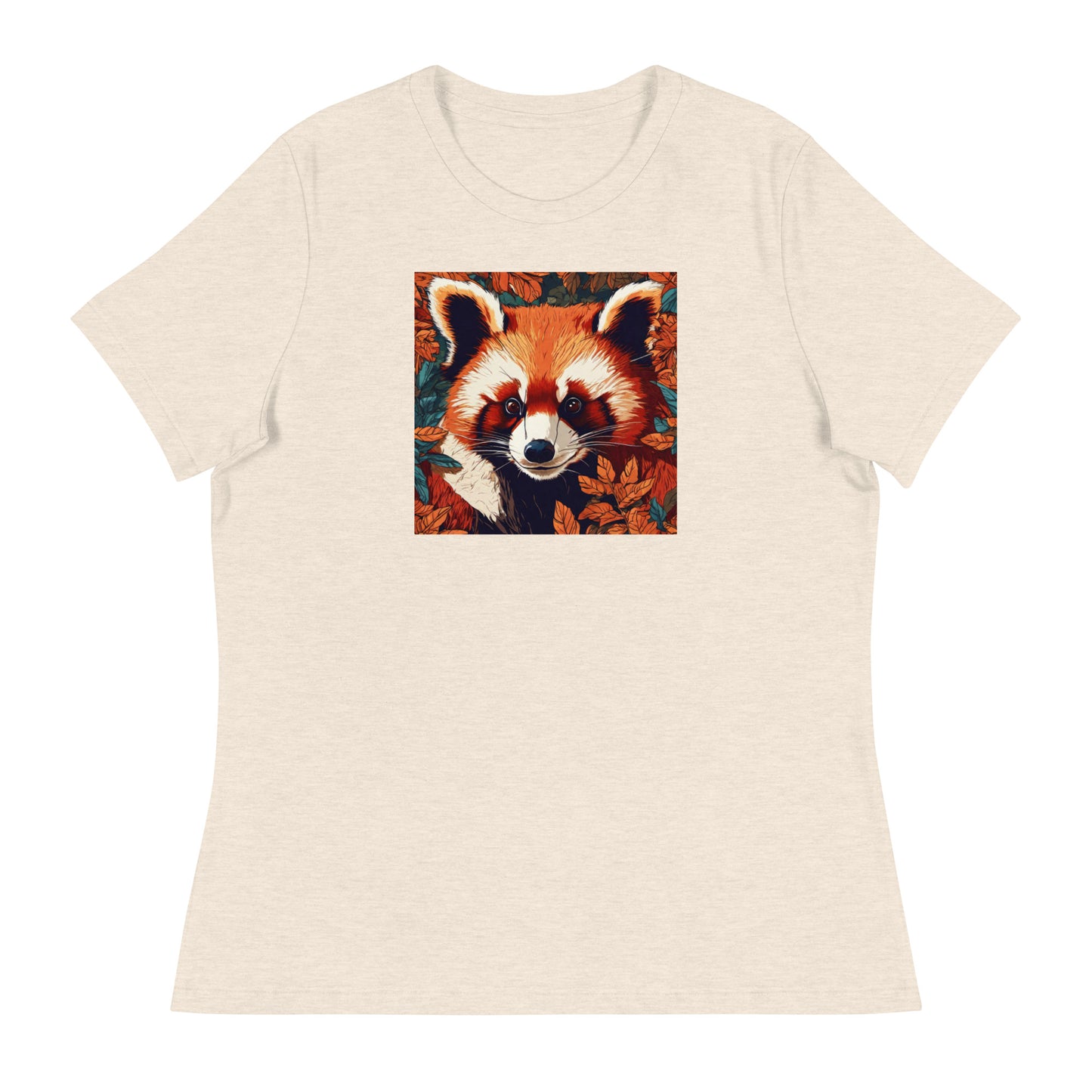 Red Panda Women's Animal Lover T-Shirt Heather Prism Natural