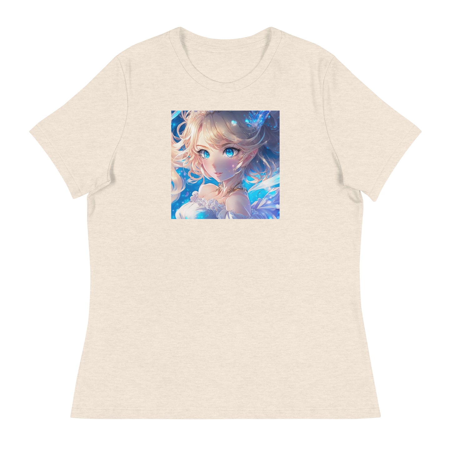 Cute Anime Princess Women's Graphic Tee Heather Prism Natural